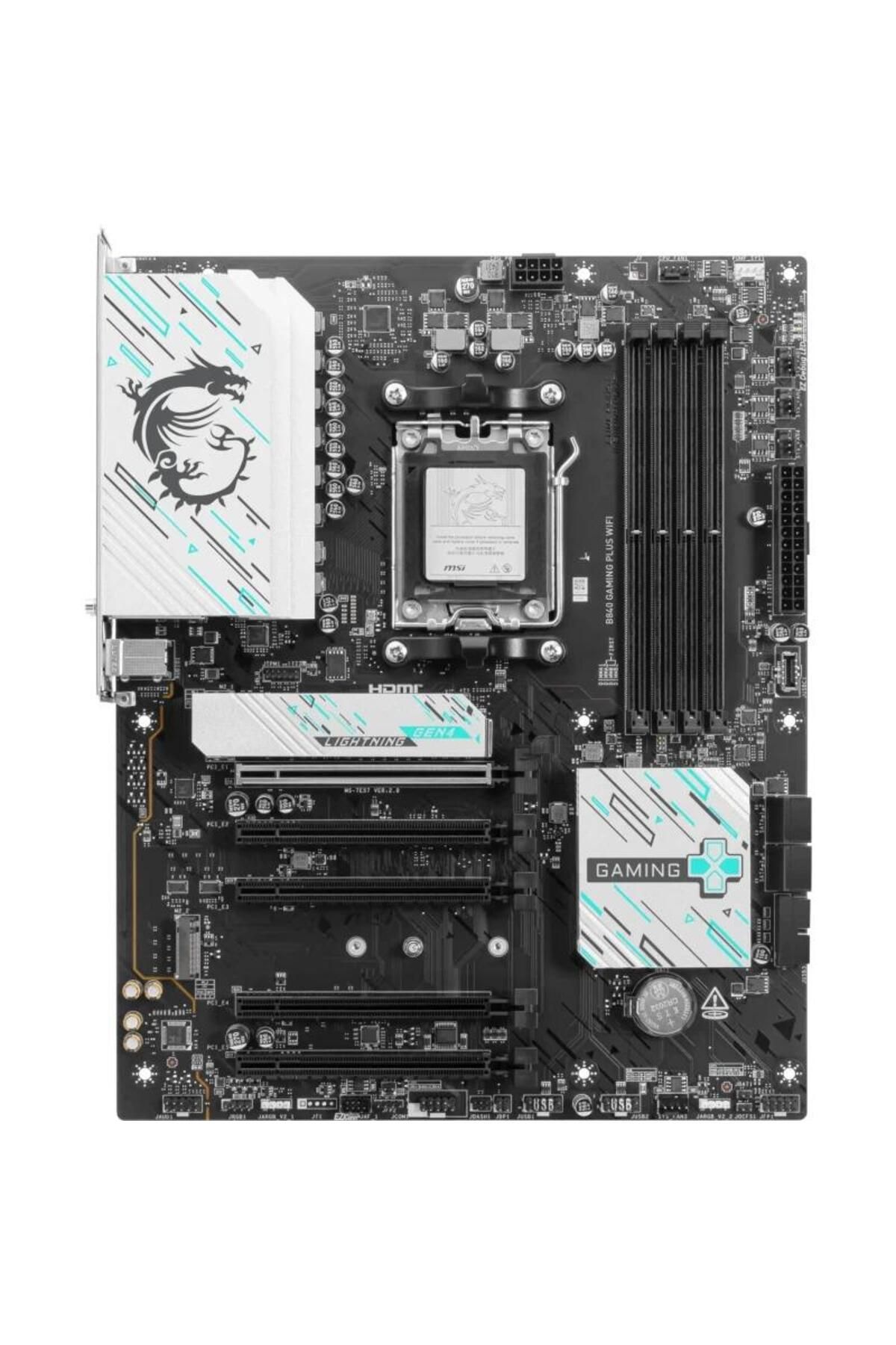 MSI-Placa de baza MSI B840 GAMING PLUS WIFI, AMD B840, AM5, DDR5, ATX 1