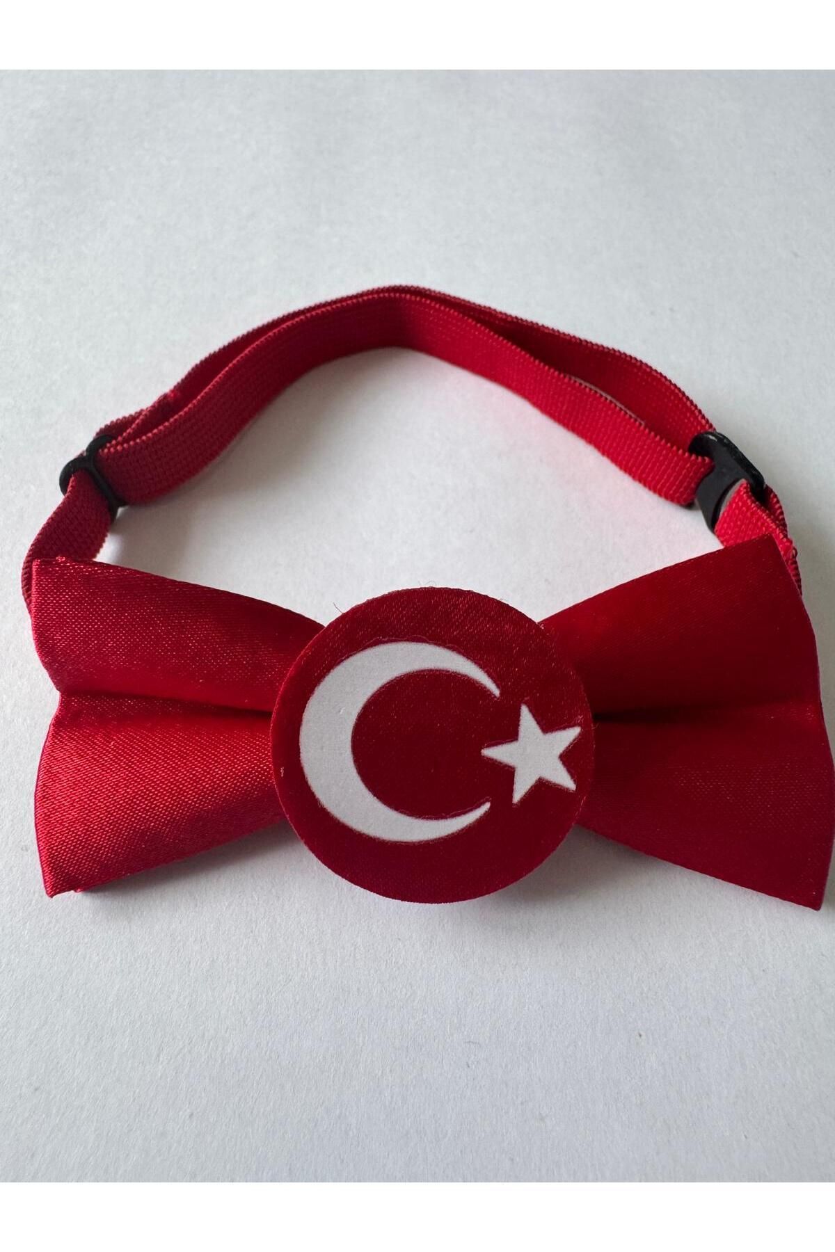 Meriç bebe-Turkish Flag 23 April / 19 May / 29 October Elastic Children's Bow Tie Set of 5 3