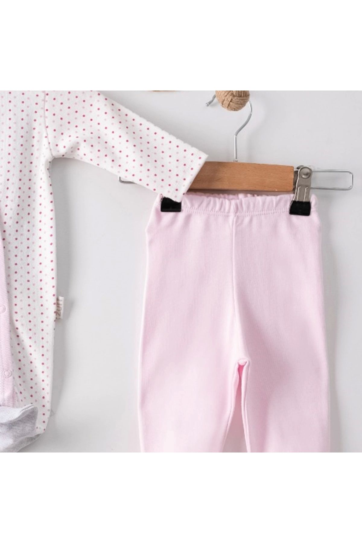 BYB MODA TASARIM 3 Ay Kelebek Nakışlı Tulumlu Kız Bebek 5'li Set Gri