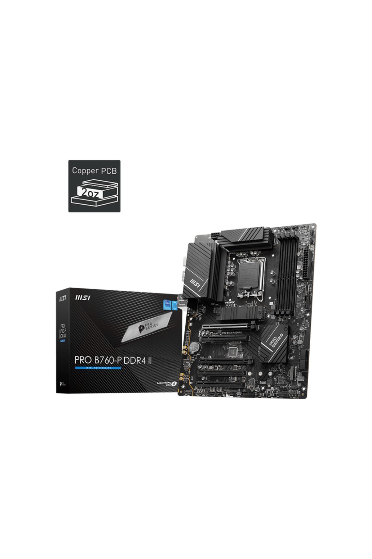 MSI-Placa de baza MSI PRO B760-P DDR4 II, Intel B760, LGA 1700, ATX 5