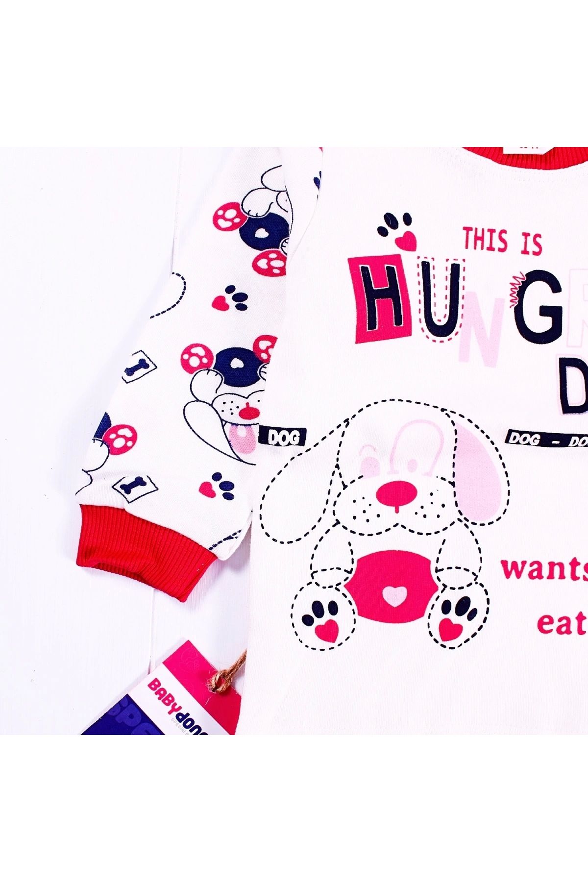 BYB MODA TASARIM 6-24 Ay Hungry Kız Çocuk Pijama Takımı Fuşya