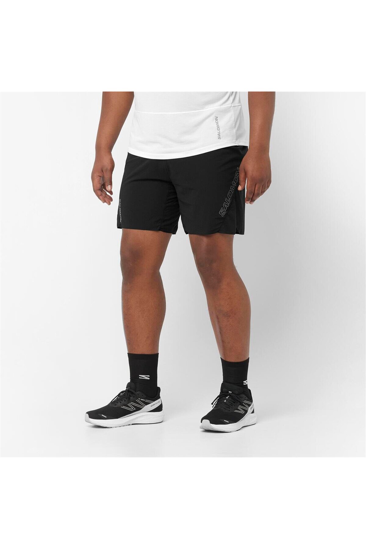 سالومون شورت ورزشی مردانه SENSE AERO سایز 7 اینچ، مشکی، LC2048000