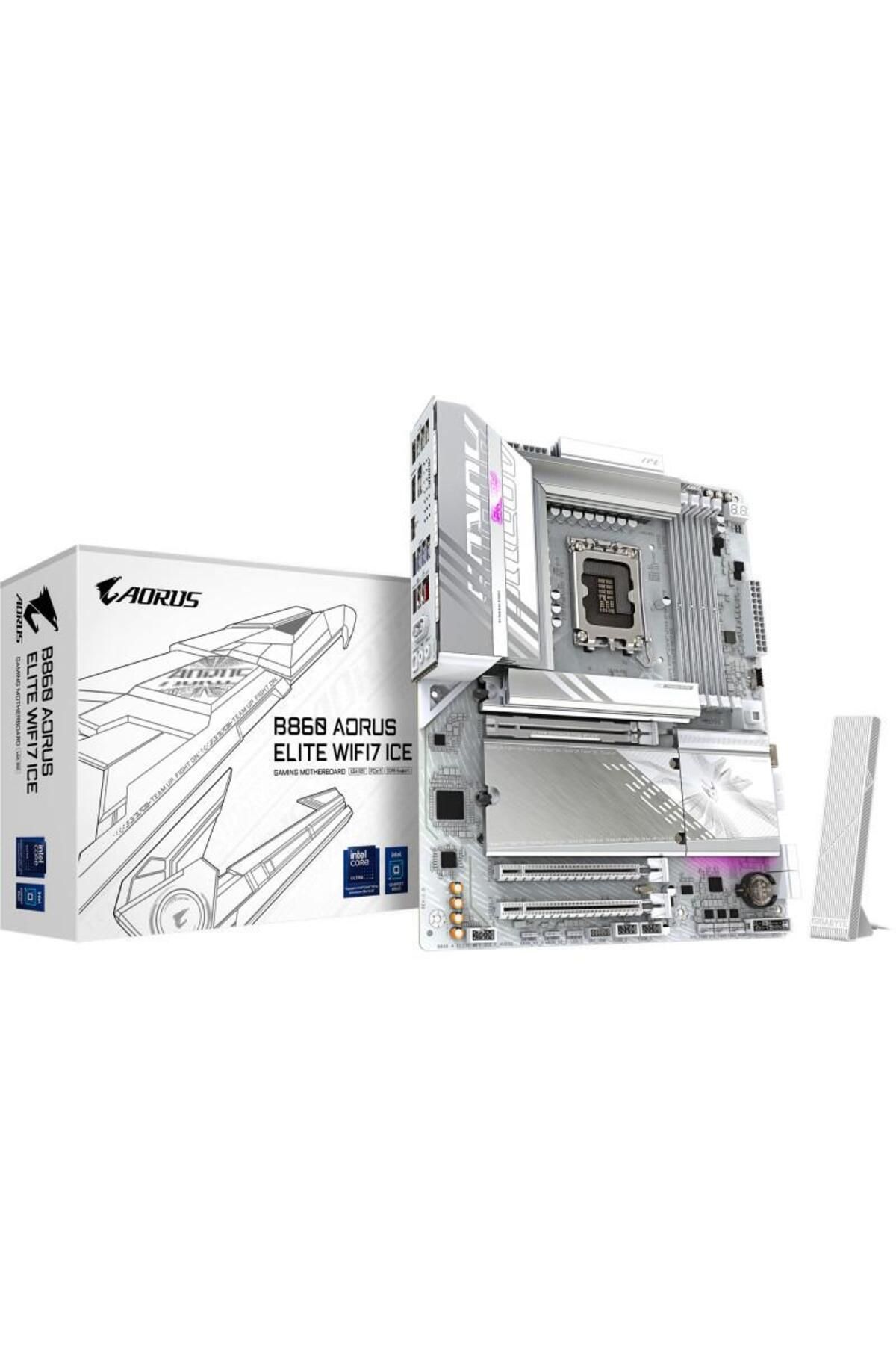 Gigabyte-Placa de baza GIGABYTE B860 AORUS ELITE WIFI7 ICE, Intel B860, LGA 1851, DDR5, ATX 5