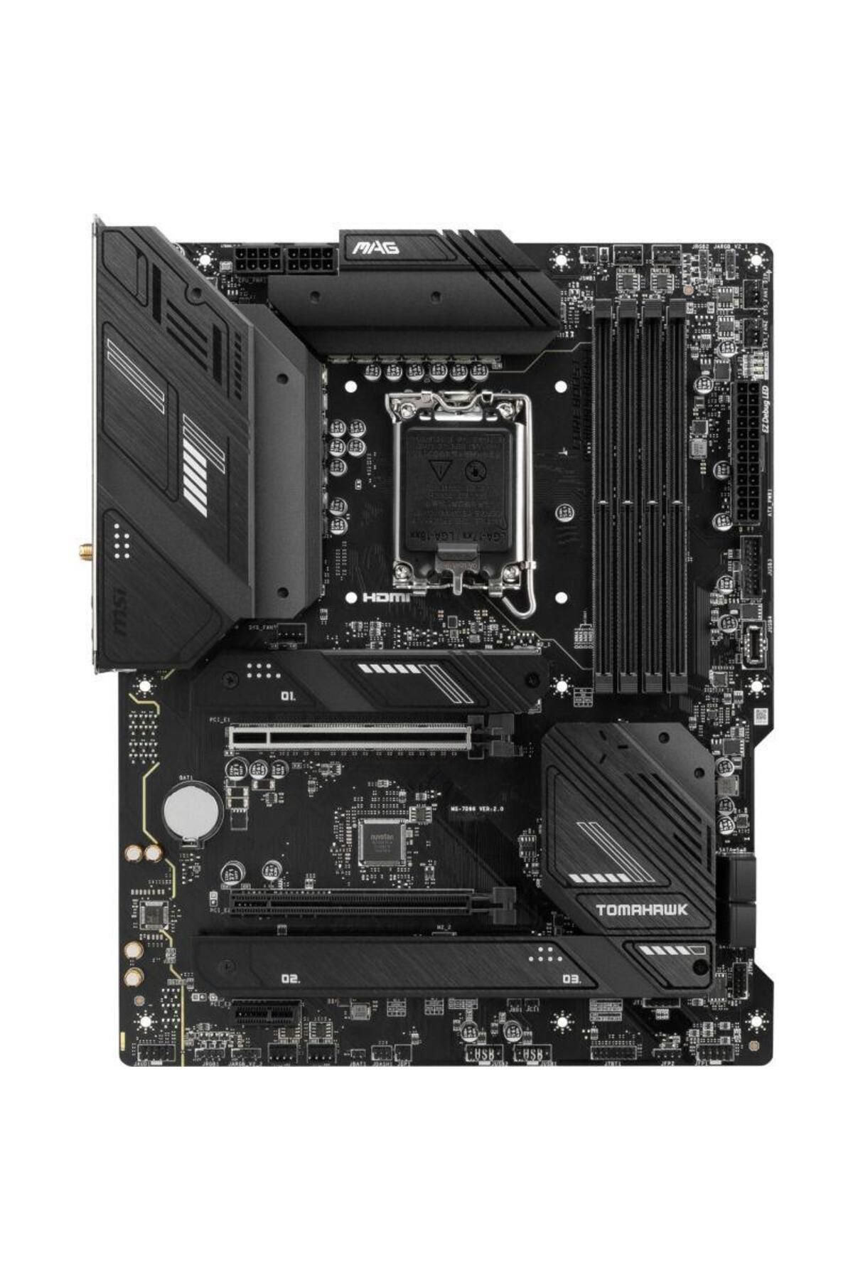 MSI-Placa de baza MSI MAG B760 TOMAHAWK WIFI DDR5, Intel B760, LGA 1700, ATX 4