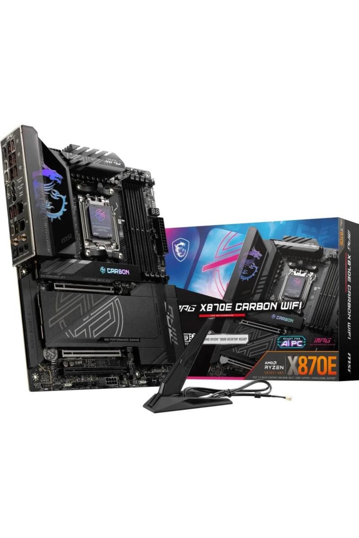 MSI-Placa de baza MSI MPG X870E CARBON WIFI, AMD X870E, AM5, ATX, DDR5 6