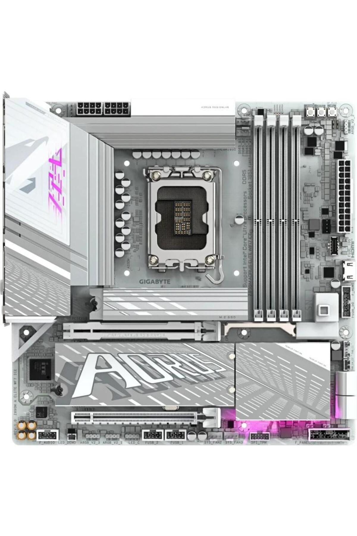 Gigabyte-Placa de baza GIGABYTE Z890M AORUS ELITE WIFI7 ICE, DDR5, mATX, LGA 1851, Intel Z890 1