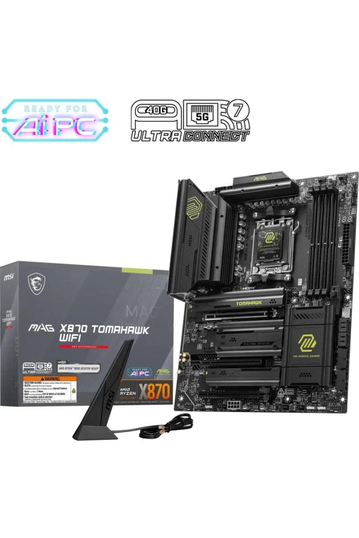 MSI-Placa de baza MSI MAG X870 TOMAHAWK WIFI, AMD X870, AM5, ATX, DDR5 5