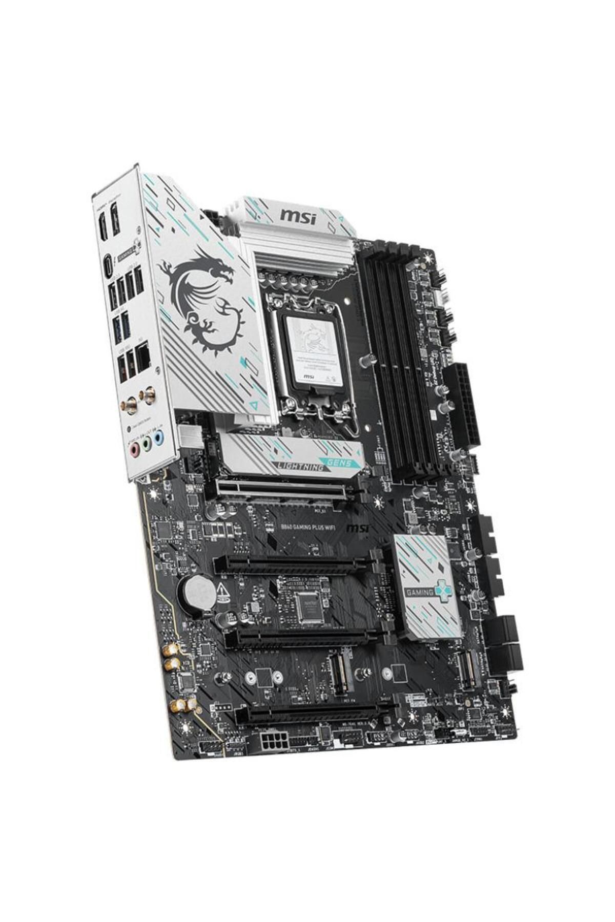 MSI-Placa de baza MSI B860 GAMING PLUS WIFI, Intel B860, LGA 1851, DDR5, ATX 3