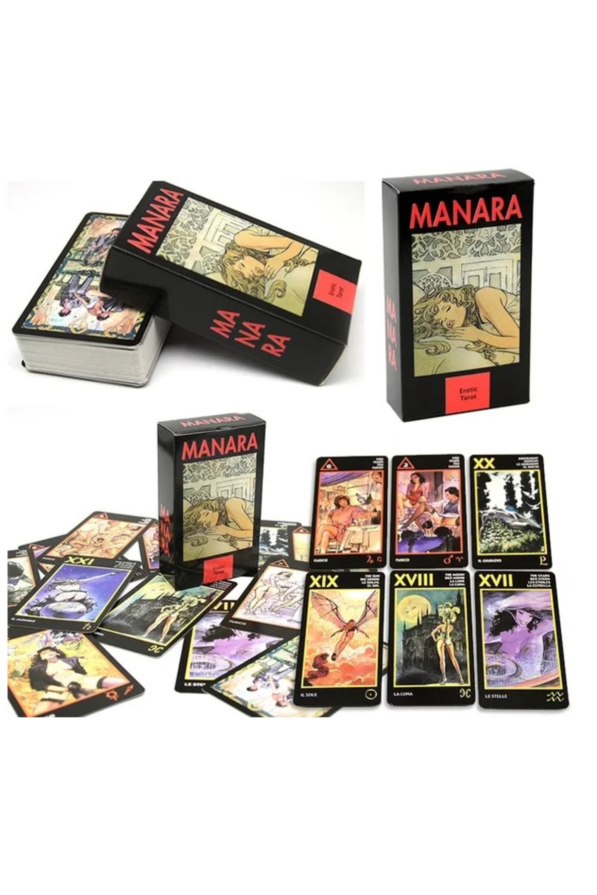 MANARA3本セット ehobim The Manara Erotic Tarot Kağıdı Tarot Destesi - Fiyatı