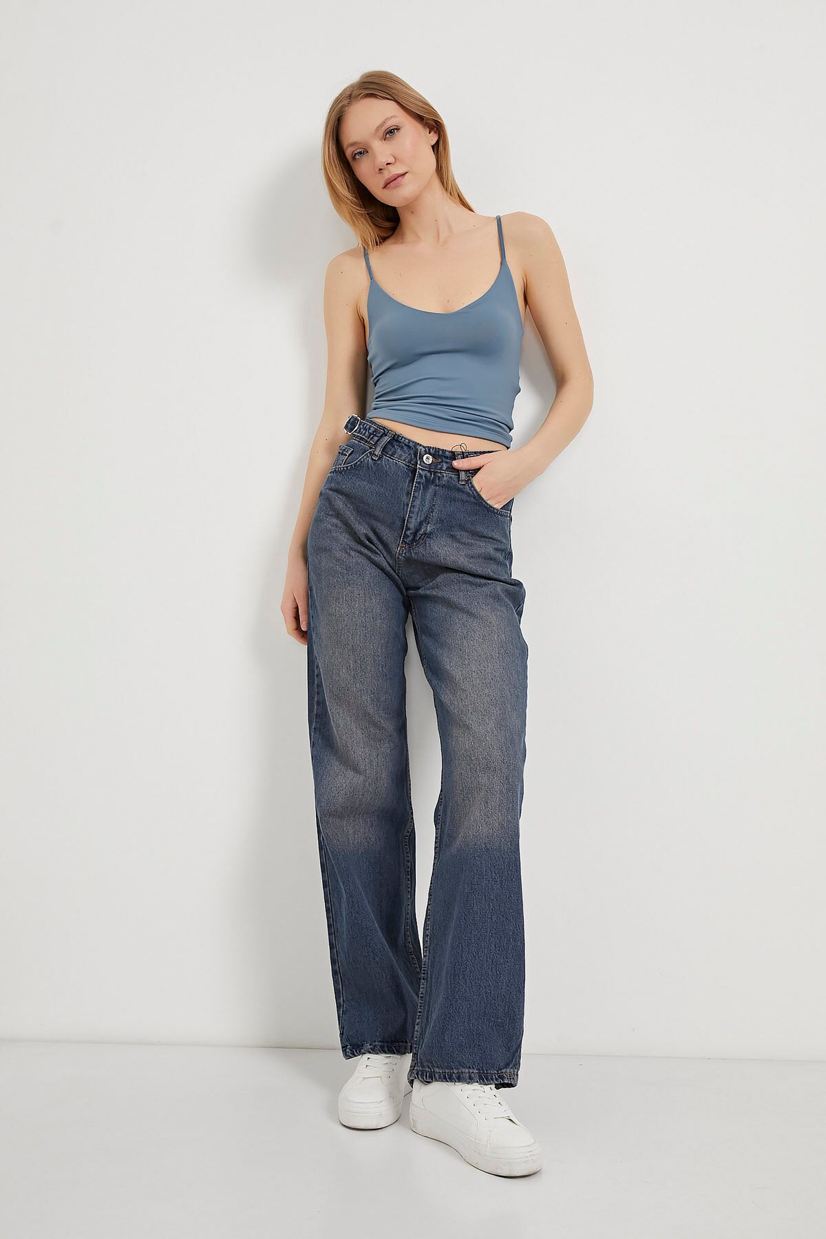 Arma Life Kadın Jeans Bol Straight Baggy Laci Kot Pantolon