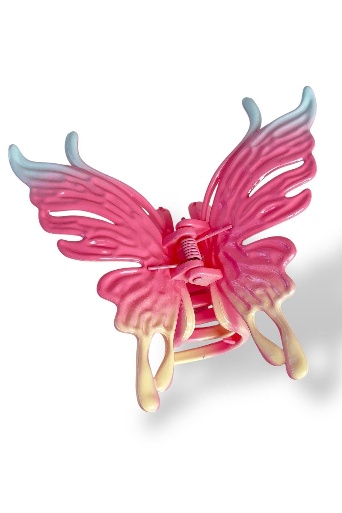 TAKIŞTIR-Fuchsia Color Butterfly Figured Bone Latch Buckle 2