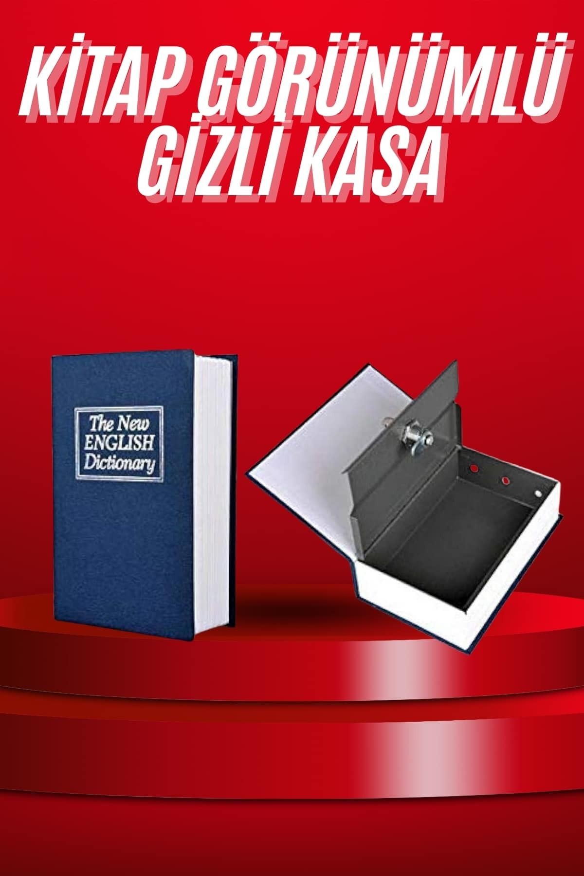 nerede bulurum Kitap Görünümlü Gizli Kasa Büyük Boy Anahtarlı Kilitli Para Kasası