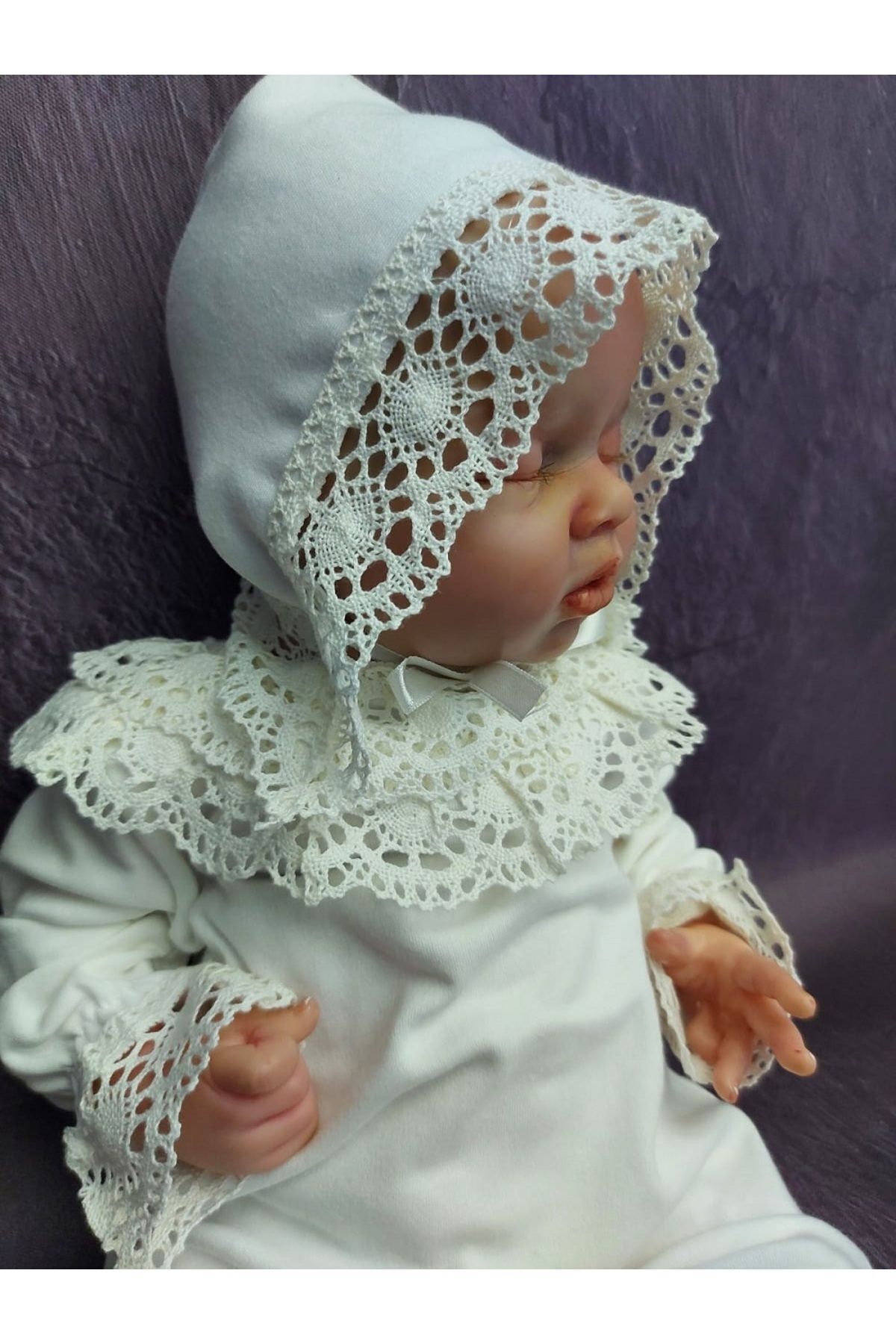 Şeker Tadında Tasarımlar Kelebek Detaylı Yenidoğan 5parça Bebek-anne Seti,mevlüt Takımı fotoğrafı 3 (önizleme)