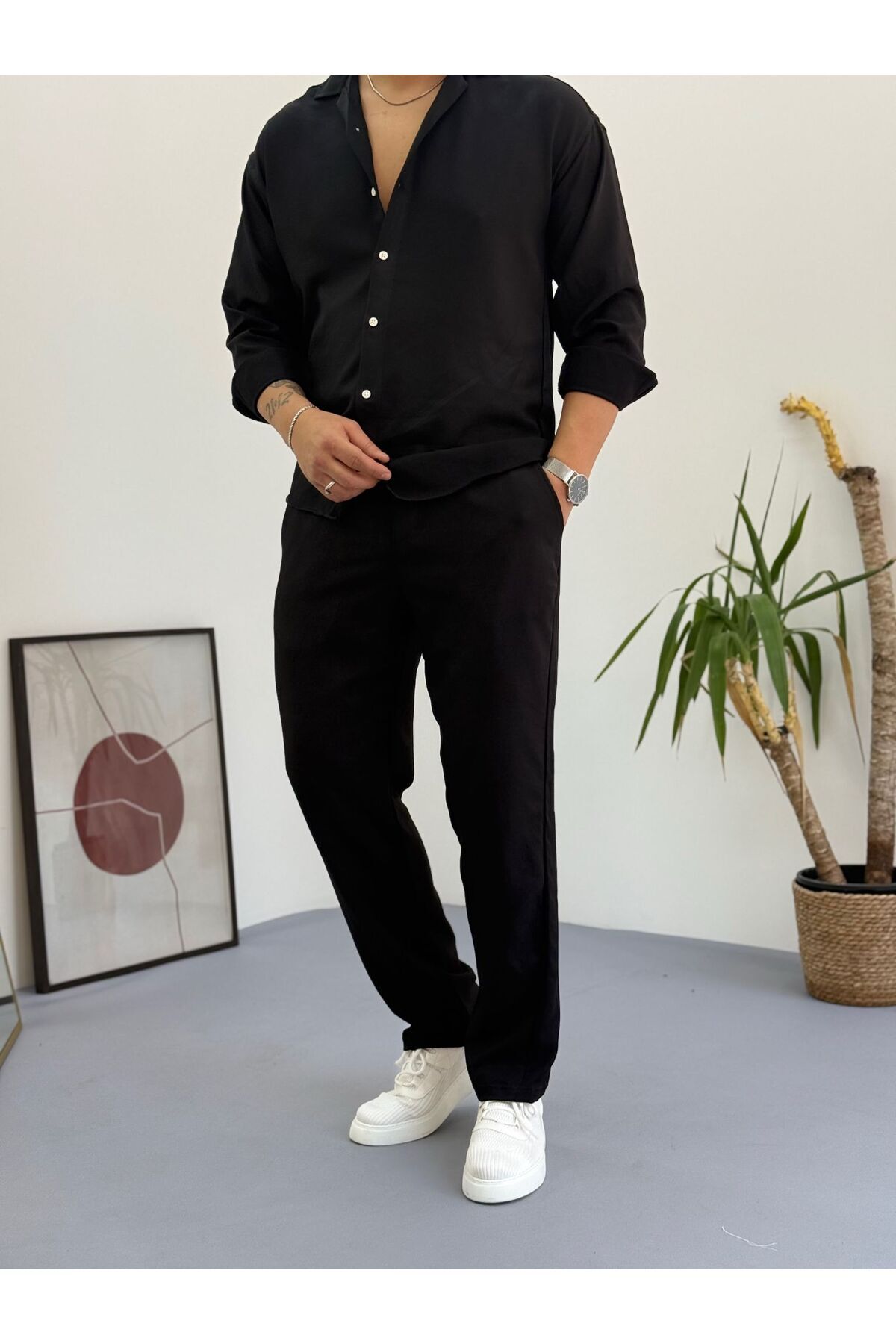 Combineman35 Erkek Siyah Alt Üst Takım