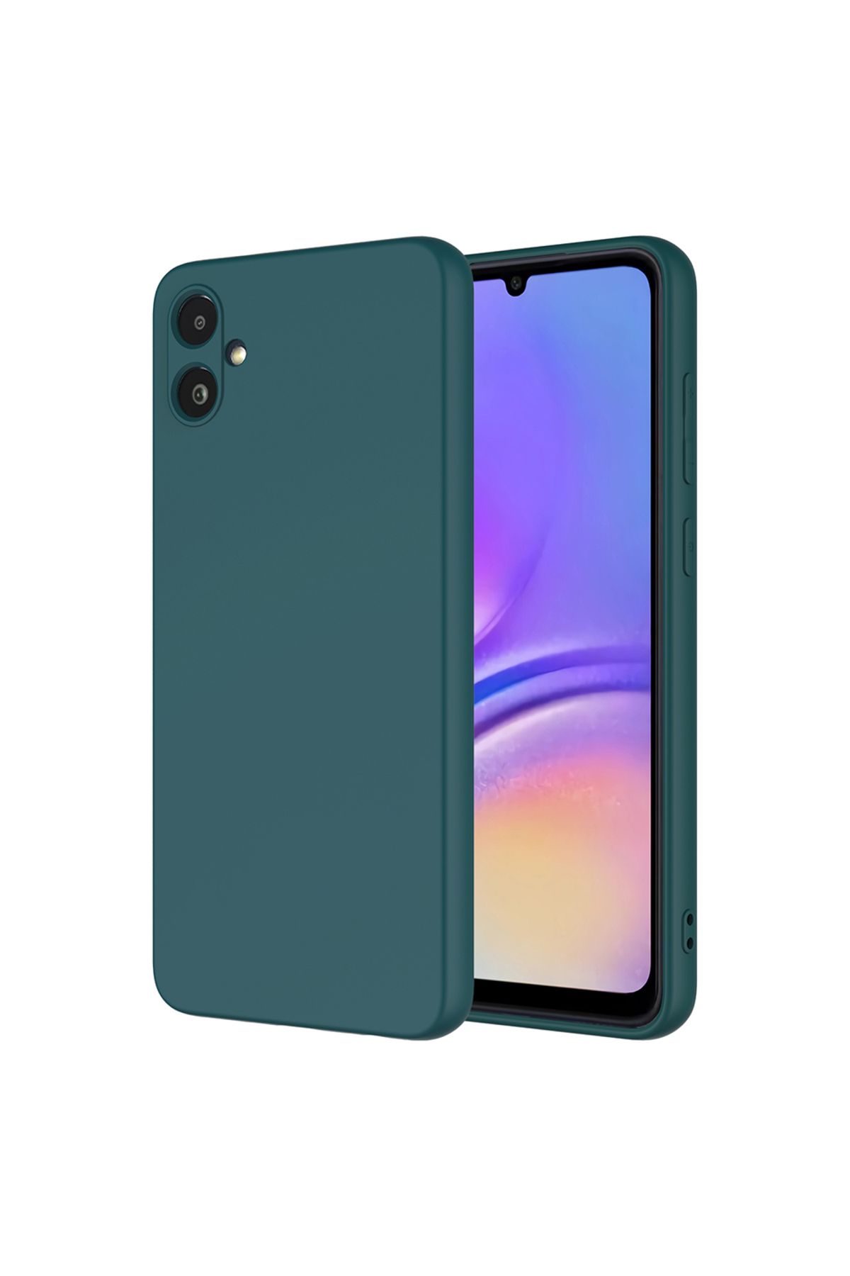 CaseArt Samsung Galaxy A06 ile Uyumlu Kapak İçi Kadife Kamera Korumalı Lansman Silikon Kılıf - Yeşil