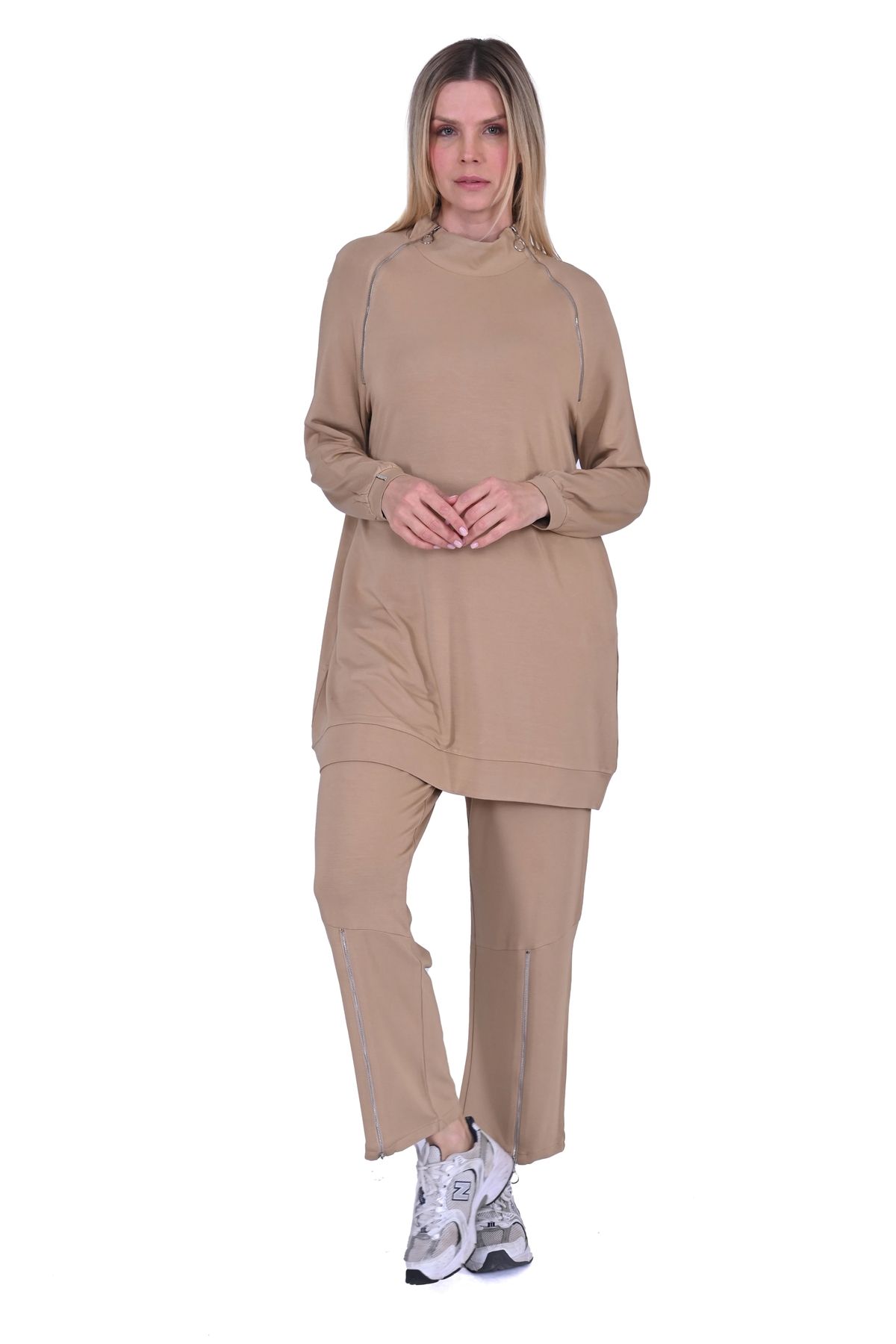 Invee-INVEE 6956 - Σετ φόρμας δύο κλωστών Camel Color 2