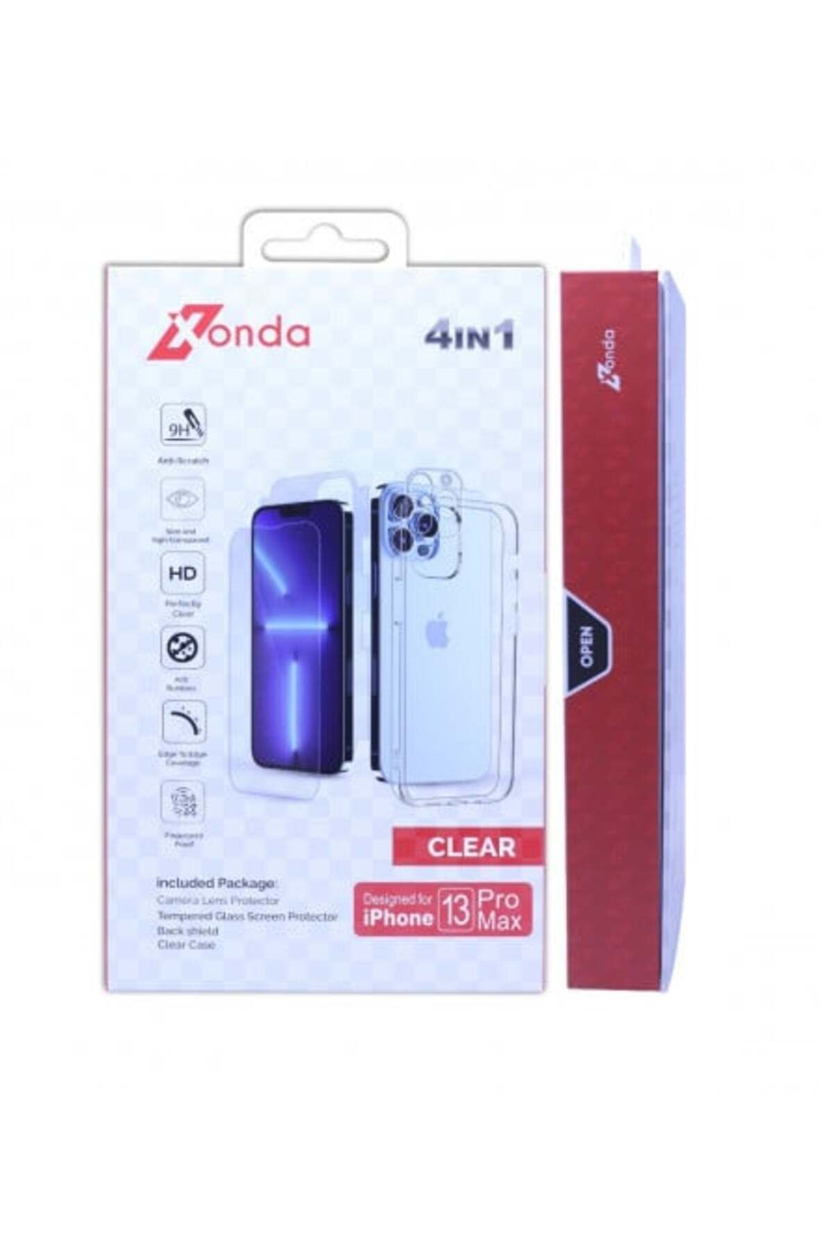 xonda-مجموعة حماية 4 في 1 غطاء شفاف + واقي شاشة وكاميرا لهاتف iPhone 13 Pro Max 1