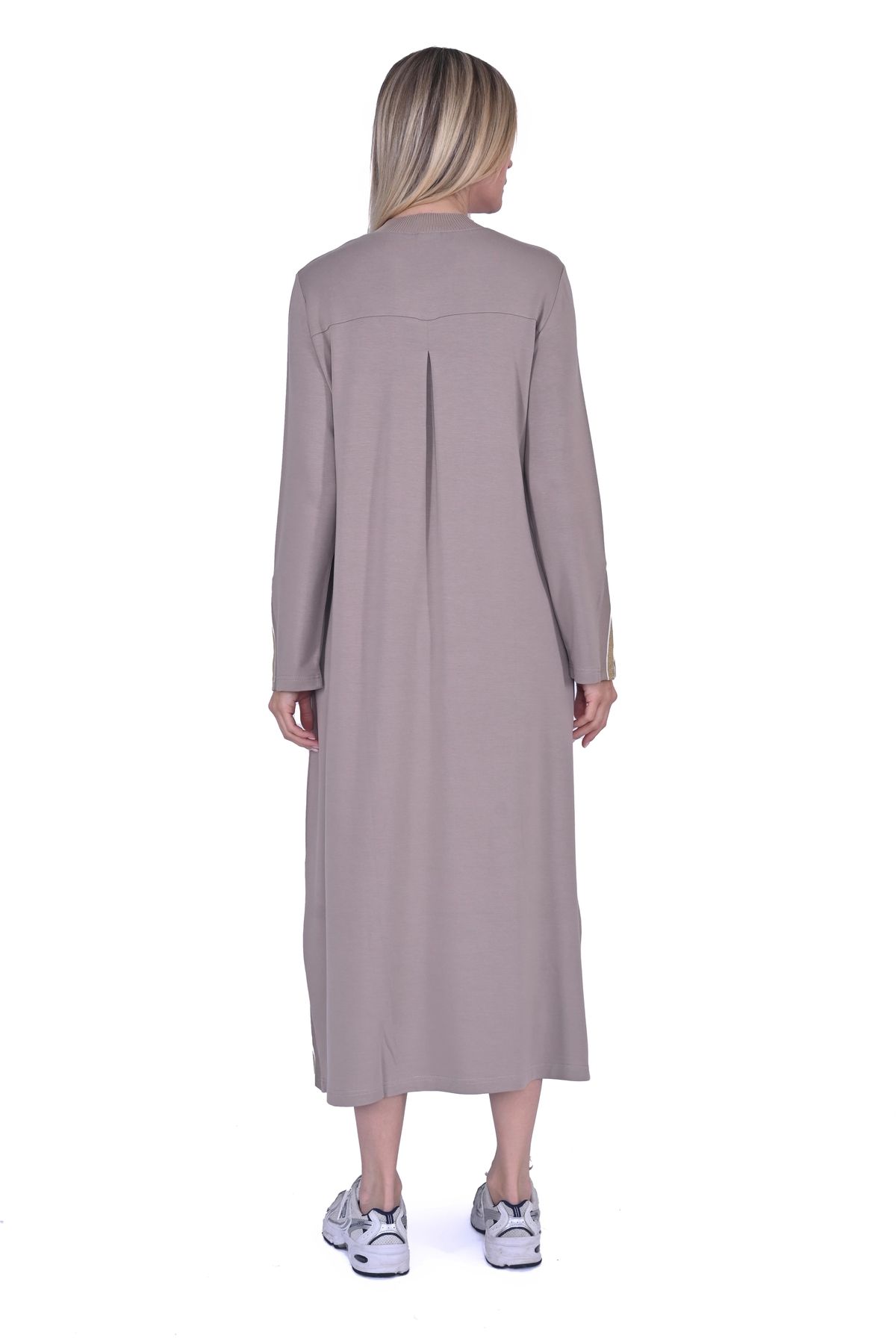 Invee-6754 Rochie bej cu două fire 6