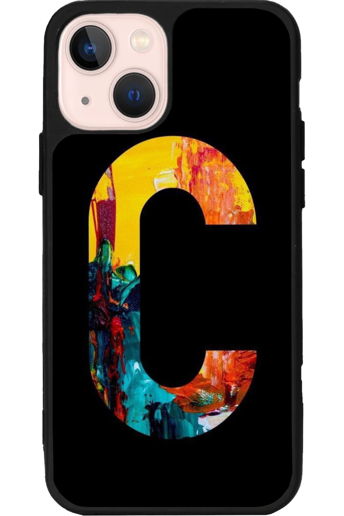 BGAKSESUAR iPhone 13 Mini Mat Uyumlu Siyah Kılıf – Yumuşak Silikon, Koruyucu, Şok Emici Kapak