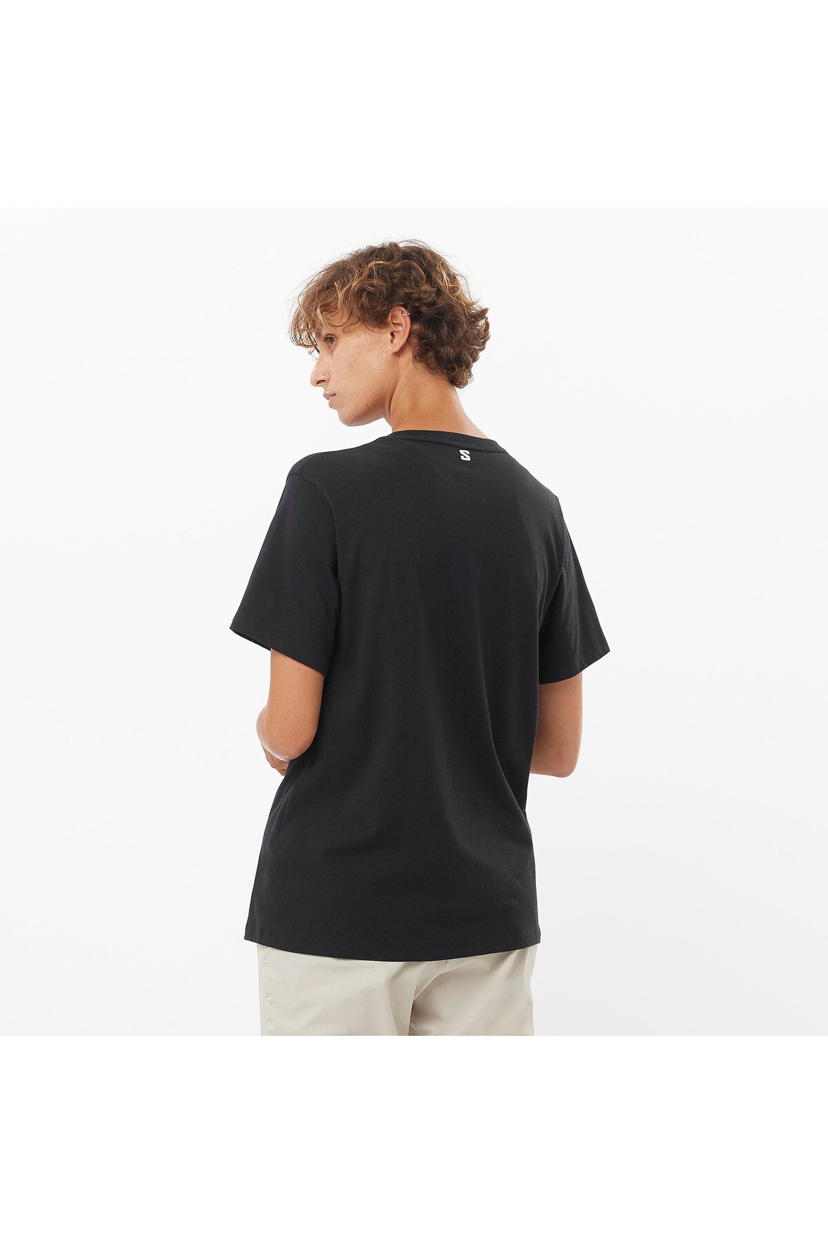 Salomon LC2233 Logo Combo SS Tee W Tişört Kadın T-Shirt SİYAH görsel 2