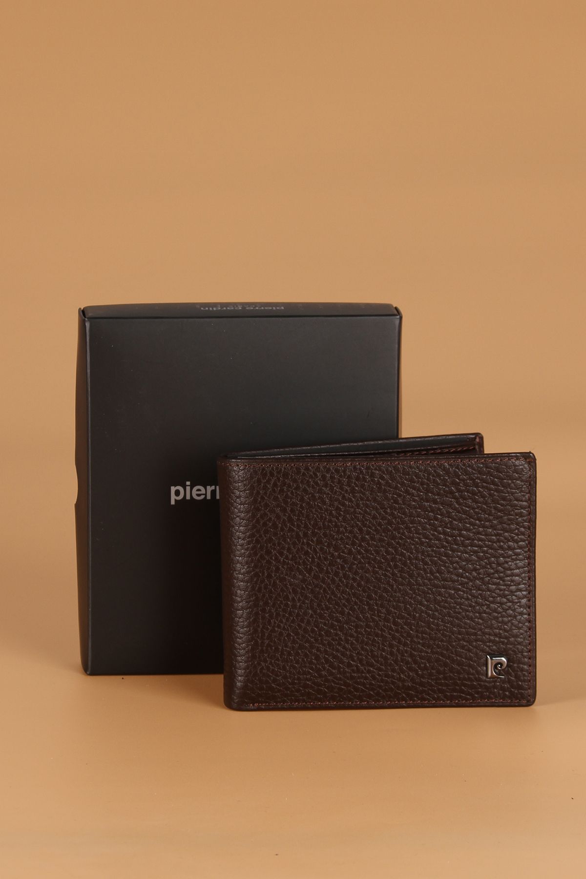 جا کارتی کیف پول مردانه چرم اصل 2062 FLOTUR BROWN Pierre Cardin