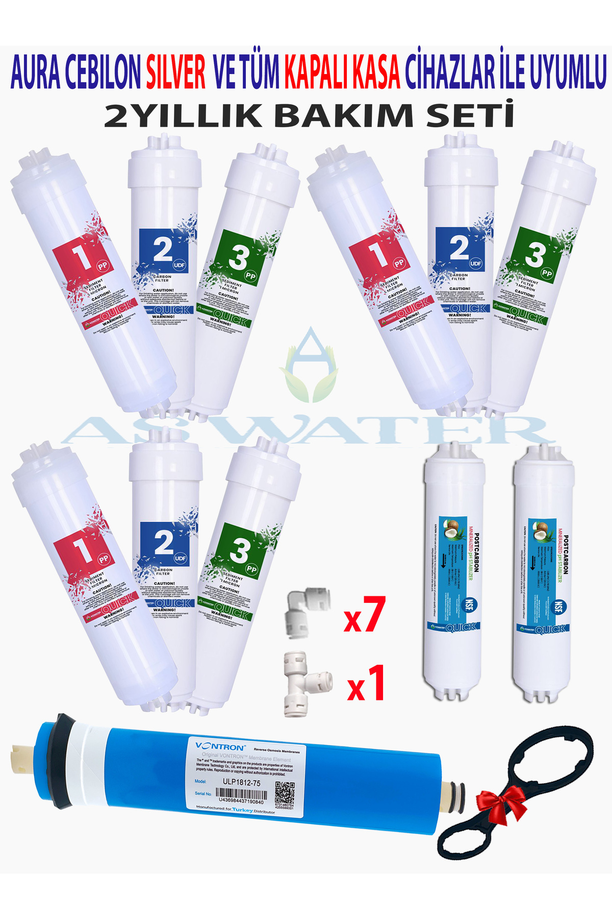 Aura Silver Closed Case 2-Year Filter Maintenance Set with VONTRON Membrane