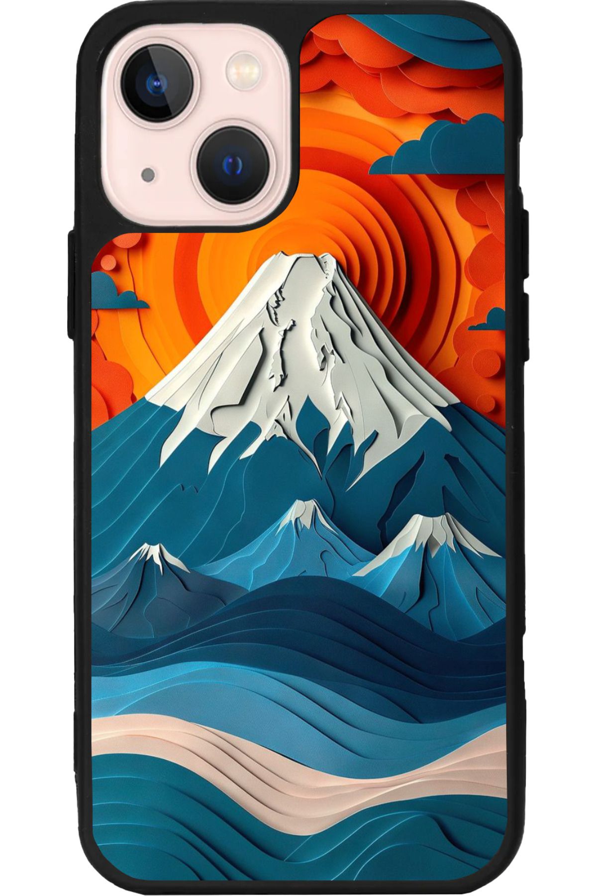 BGAKSESUAR iPhone 13 Mini Mat Uyumlu Siyah Kılıf – Yumuşak Silikon, Koruyucu, Şok Emici Kapak