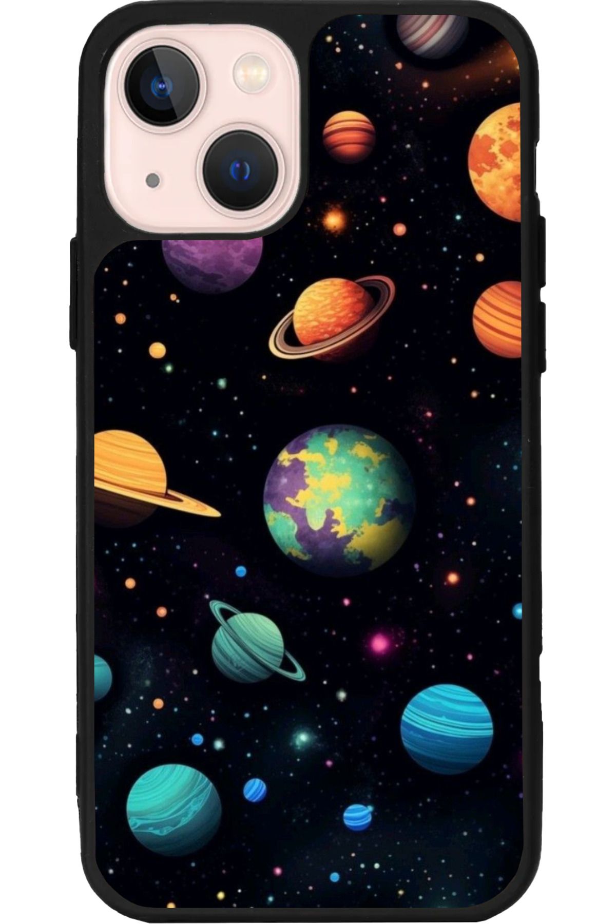 BGAKSESUAR iPhone 13 Mini Mat Uyumlu Siyah Kılıf – Yumuşak Silikon, Koruyucu, Şok Emici Kapak