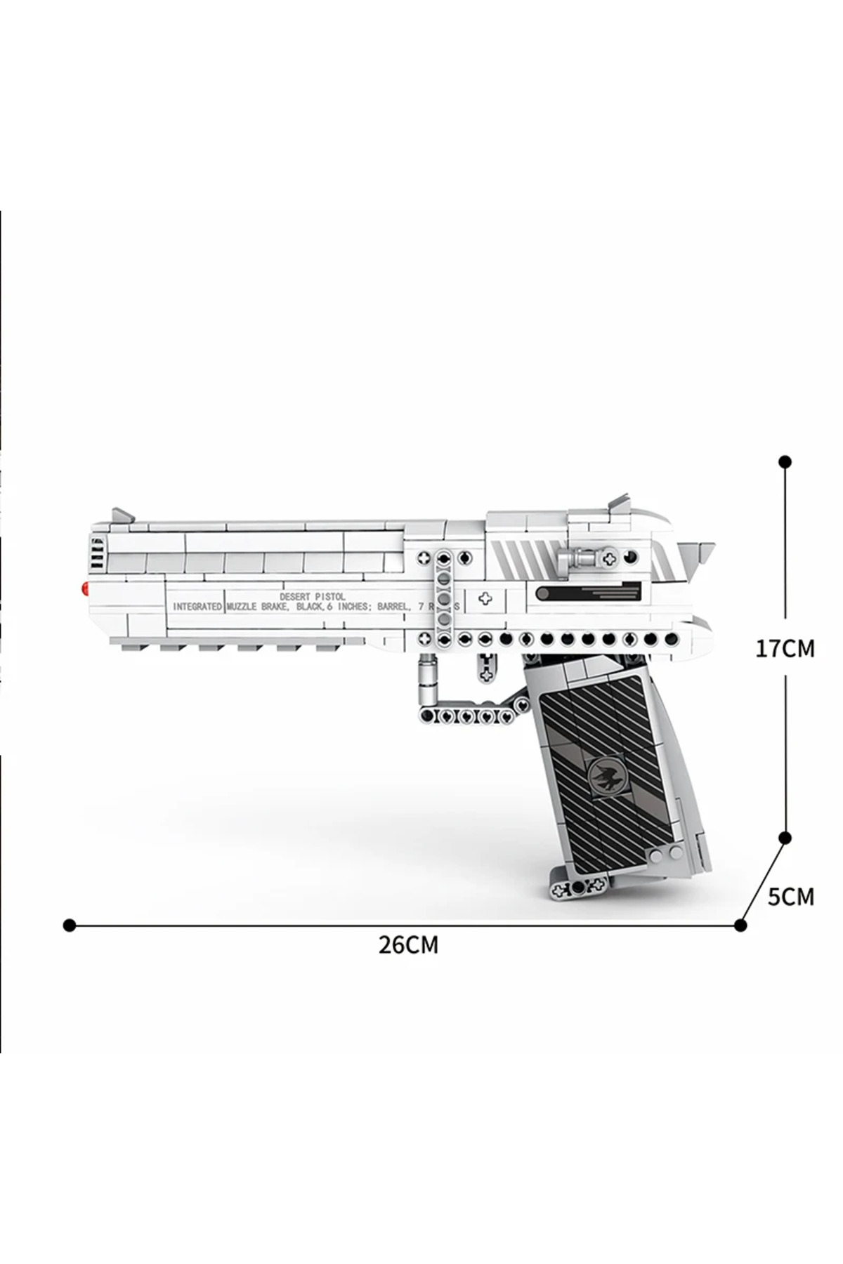 408PCS بدون جعبه سری سلاح نظامی بلوک ساختنی 408PCS تفنگ صحرایی عقاب صحرا مدل شلیک‌کننده DIY A