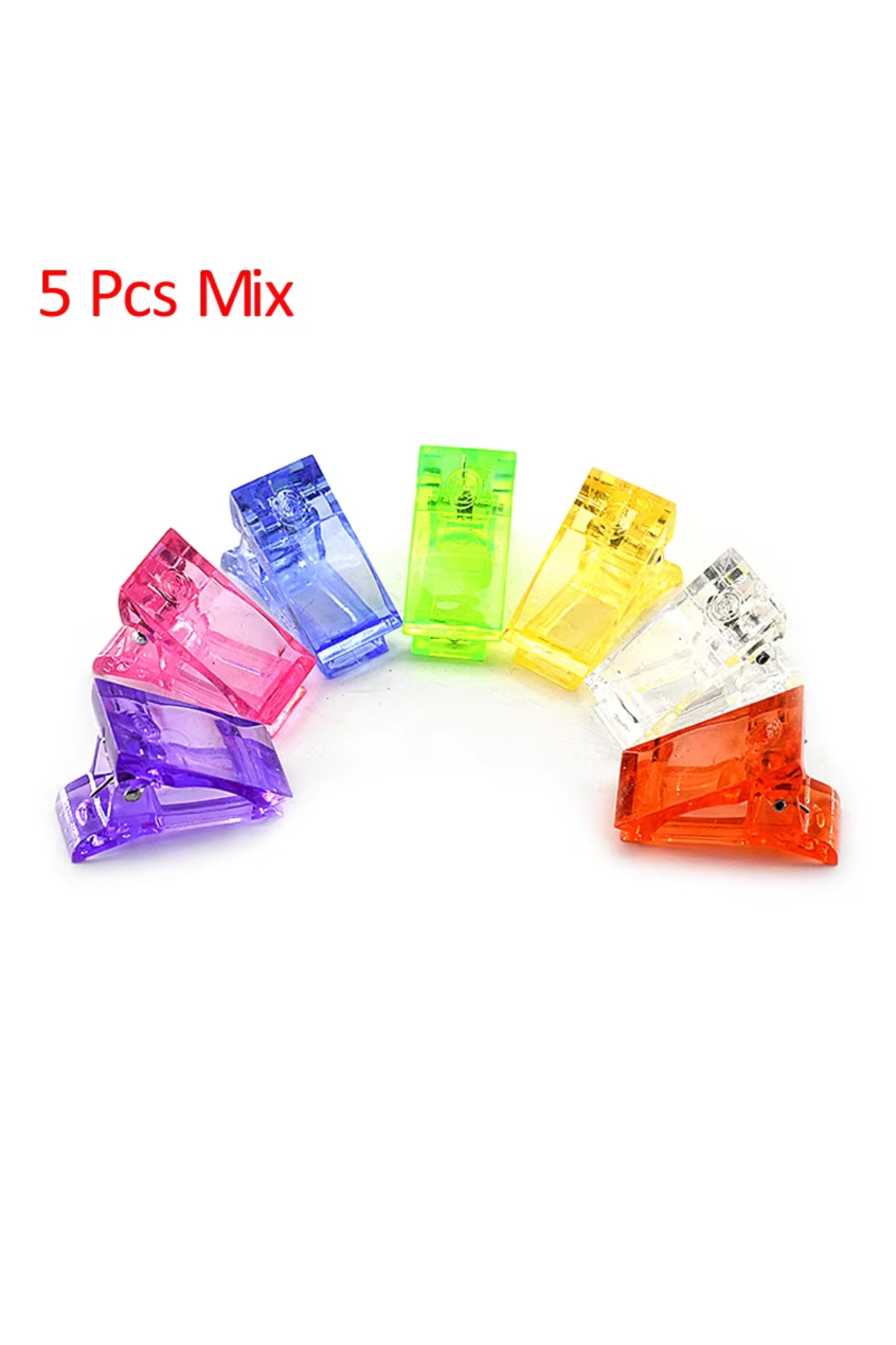 Choice-5pcs Mixed Acrylic Nail Clip Transparent Gel Quick Building Nail Tips Clips Fingernail Extension Uv 1