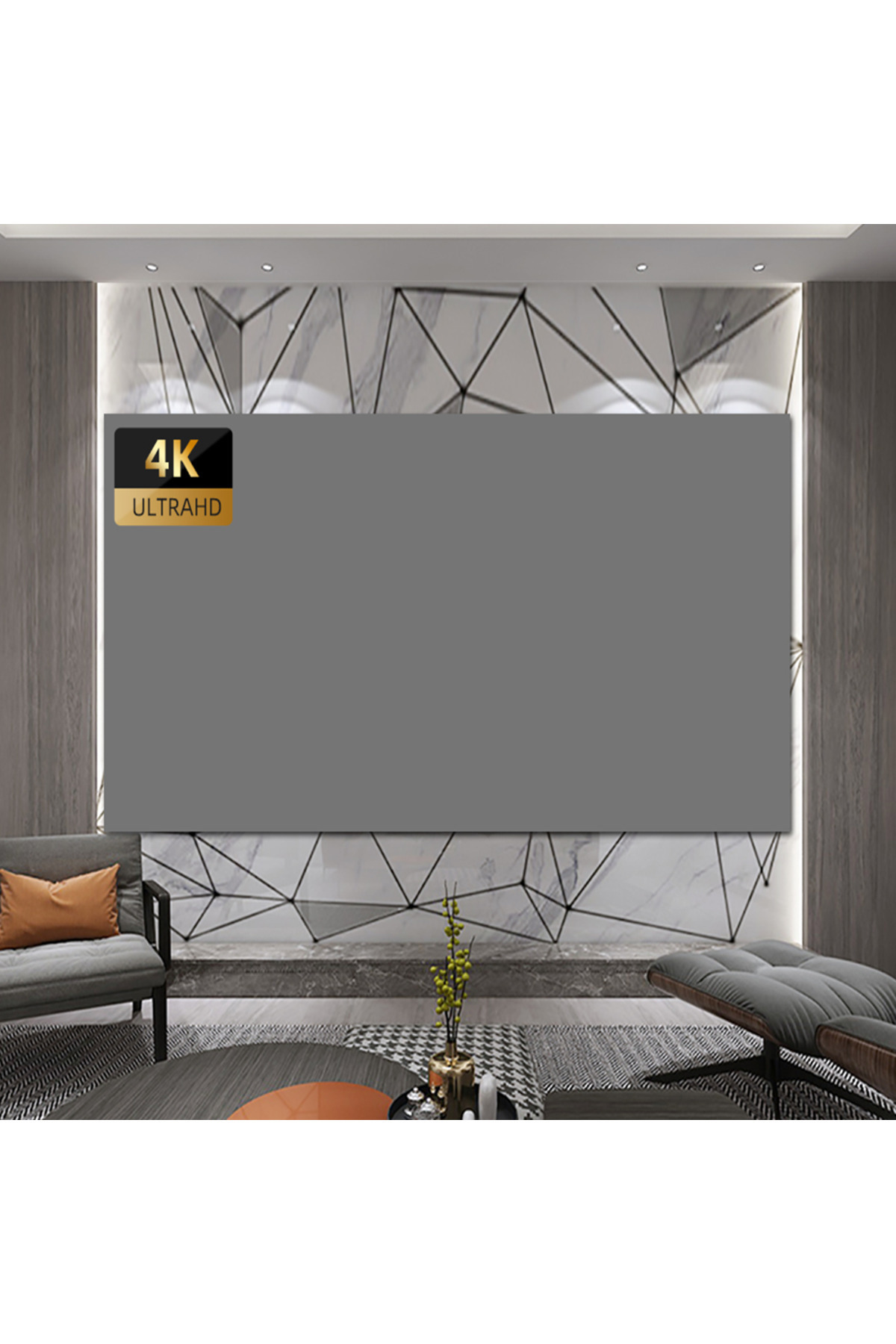 VEIDADZ-120 inch Projector Screen 100 120 133 Inch 16:9 Foldable Anti-Light Grey Reflective Cloth Po 2