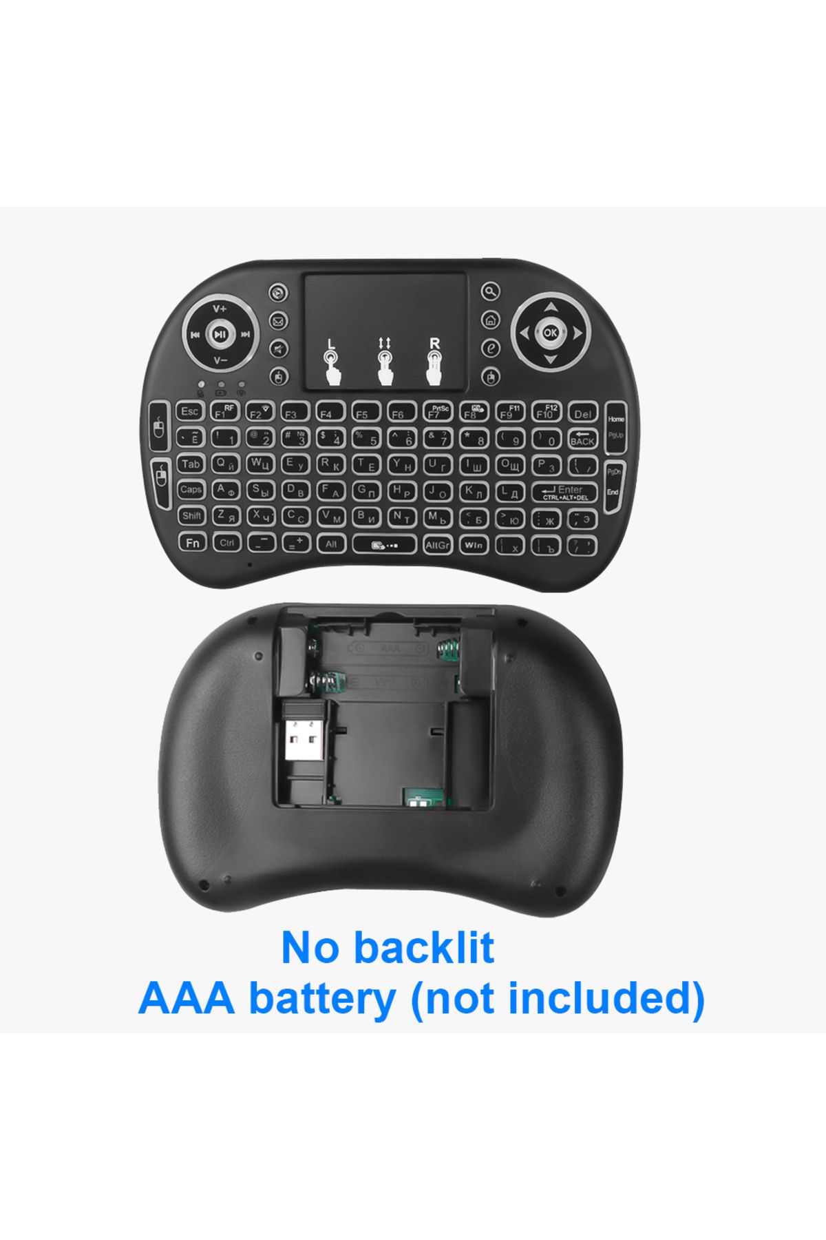 Choice-No Backlight I8 Mini Keyboard Wireless Keyboard 3 Color Backlit 2.4ghz English Russian Air Mouse Wit 1