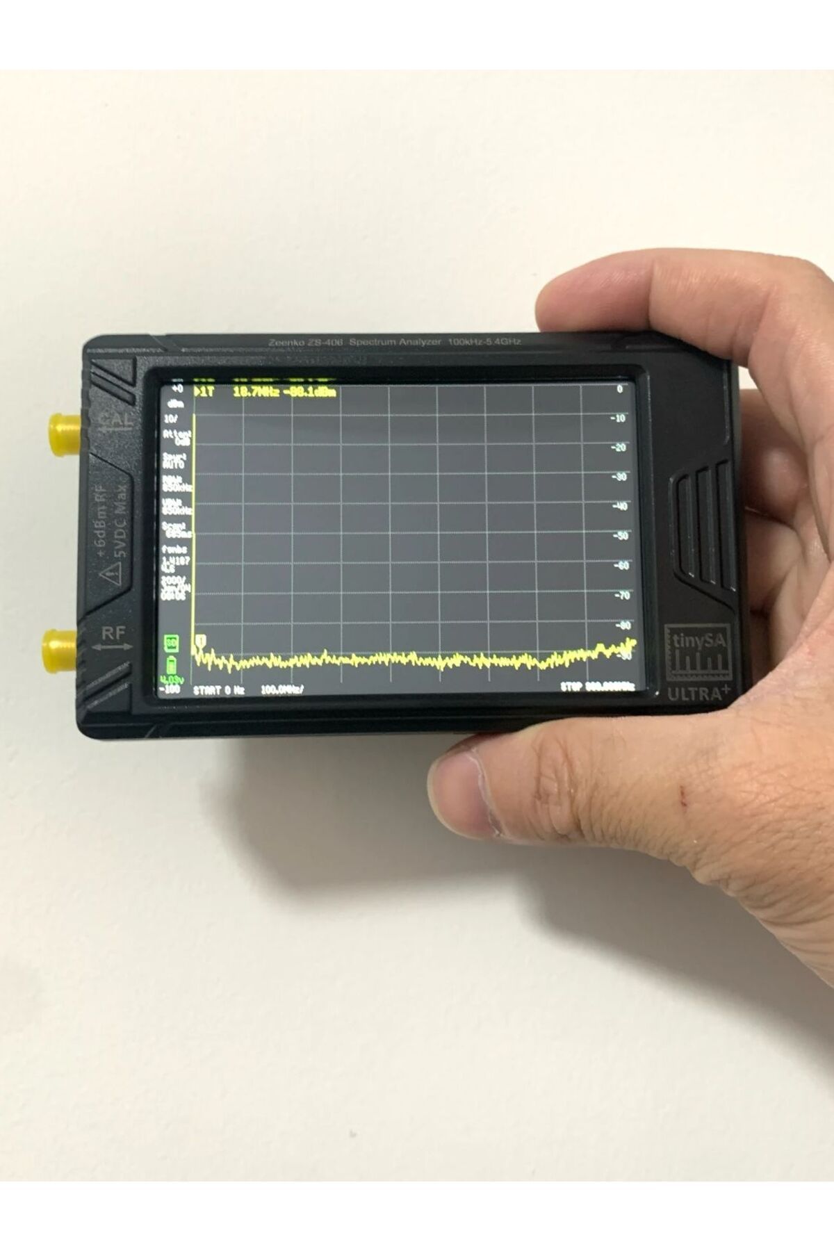 Choice-ZS406 Original tinySA ULTRA Plus ZS406 100k-5.4GHz 4inch Display Handheld Tiny Spectrum Analyzer RF 8