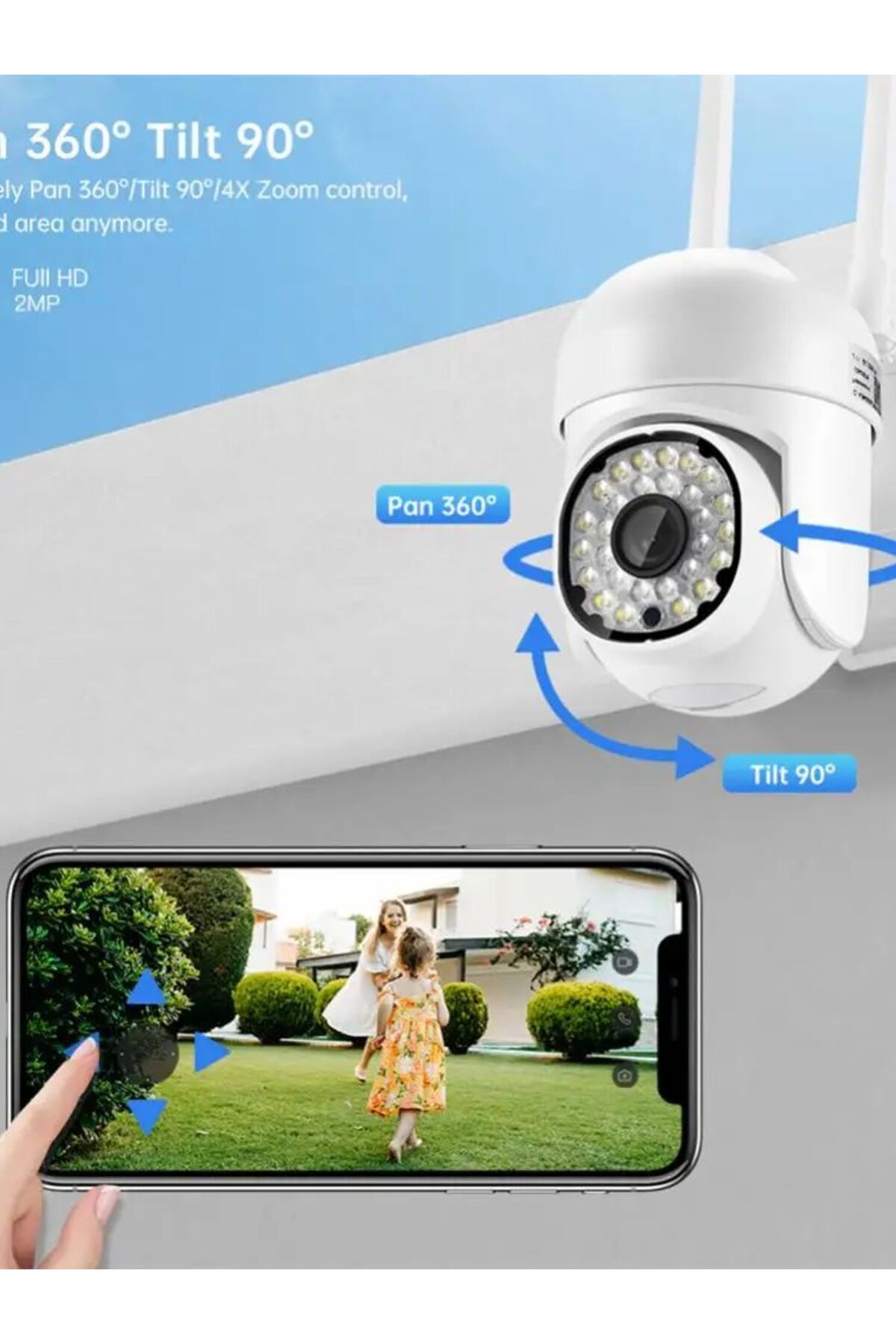 Choice-كاميرا YI IOT خارجية PTZ 2 ميجابكسل مزودة بخاصية WiFi وتقريب رقمي 4X وأمن منزلي وتتبع تلقائي ثنائي الاتجاه بمقبس أوروبي مقاس 1/3 بوصة 8