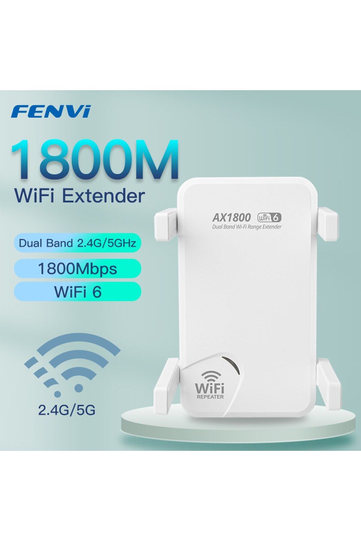 fenvi-European Regulations Wifi6 Ax1800 Wireless Repeater Dual Band 2.4g/5ghz 802.11ax Gigabit Wi-fi 1