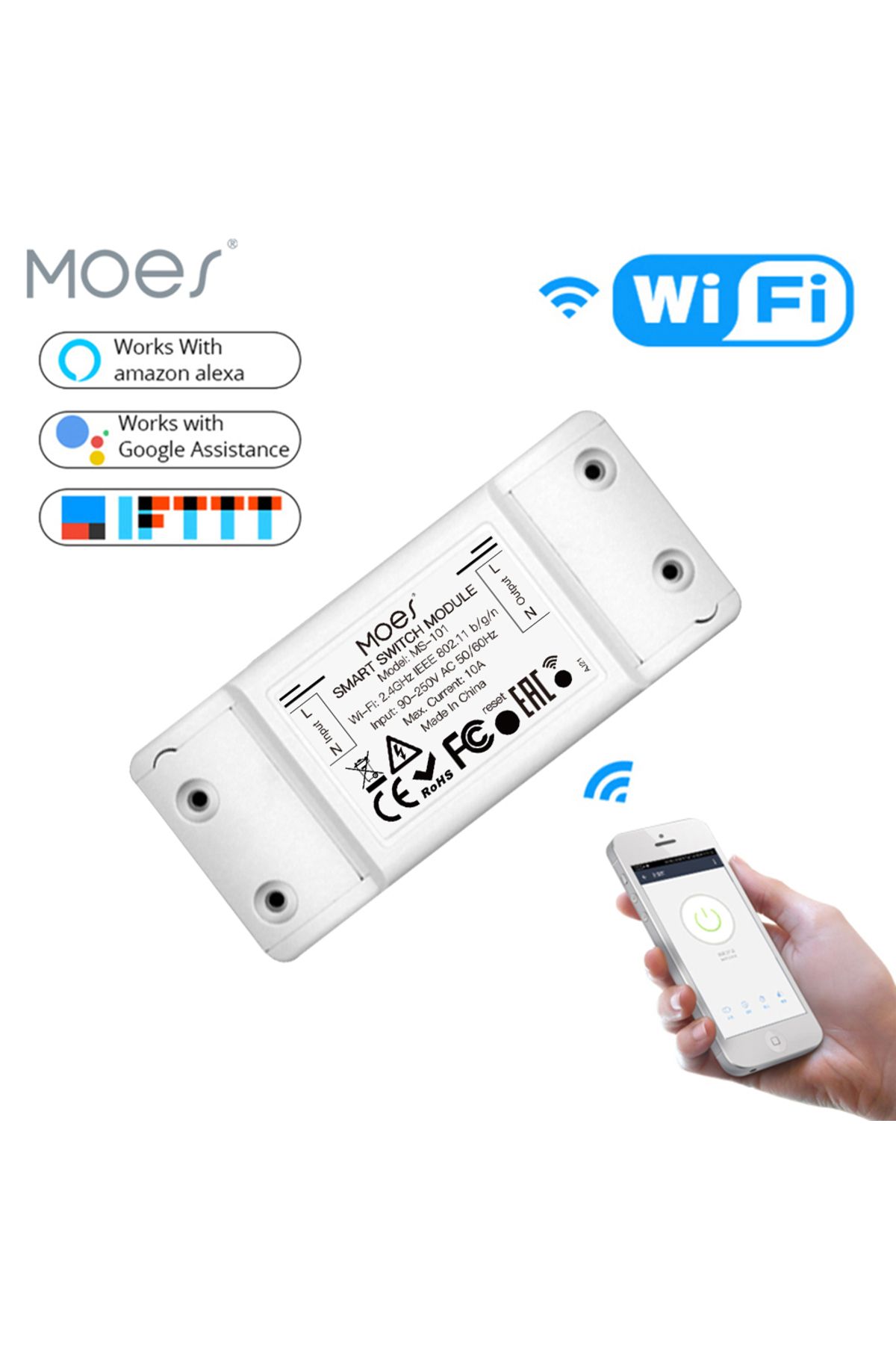 MOES-إصدار واي فاي عالمي مؤقت قاطع الحياة الذكية تطبيق التحكم عن بعد اللاسلكي يعمل مع أليكسا جو 1