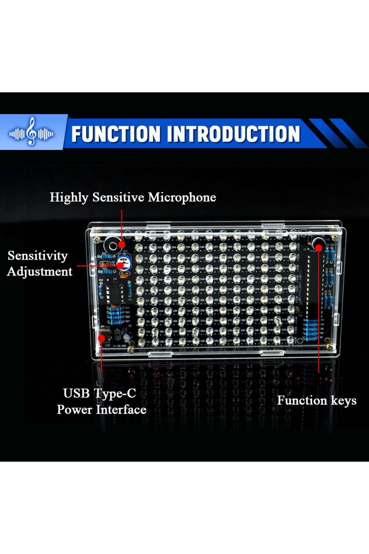 Choice-Diy Sound Control Led Music Electronic Kits Audio Frequency Display Pcb Soldering Project Practic... 3