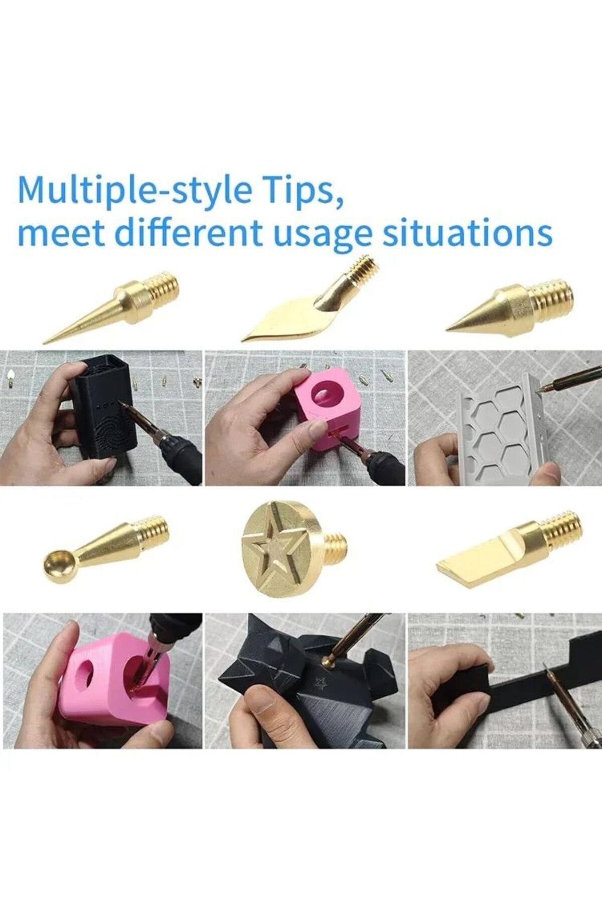 Choice-Prusa i3 MK3S+3D Printer Part Tool Kit Model Cleaning Scarper Modify Finishing: 8pcs Soldering Ir... 8