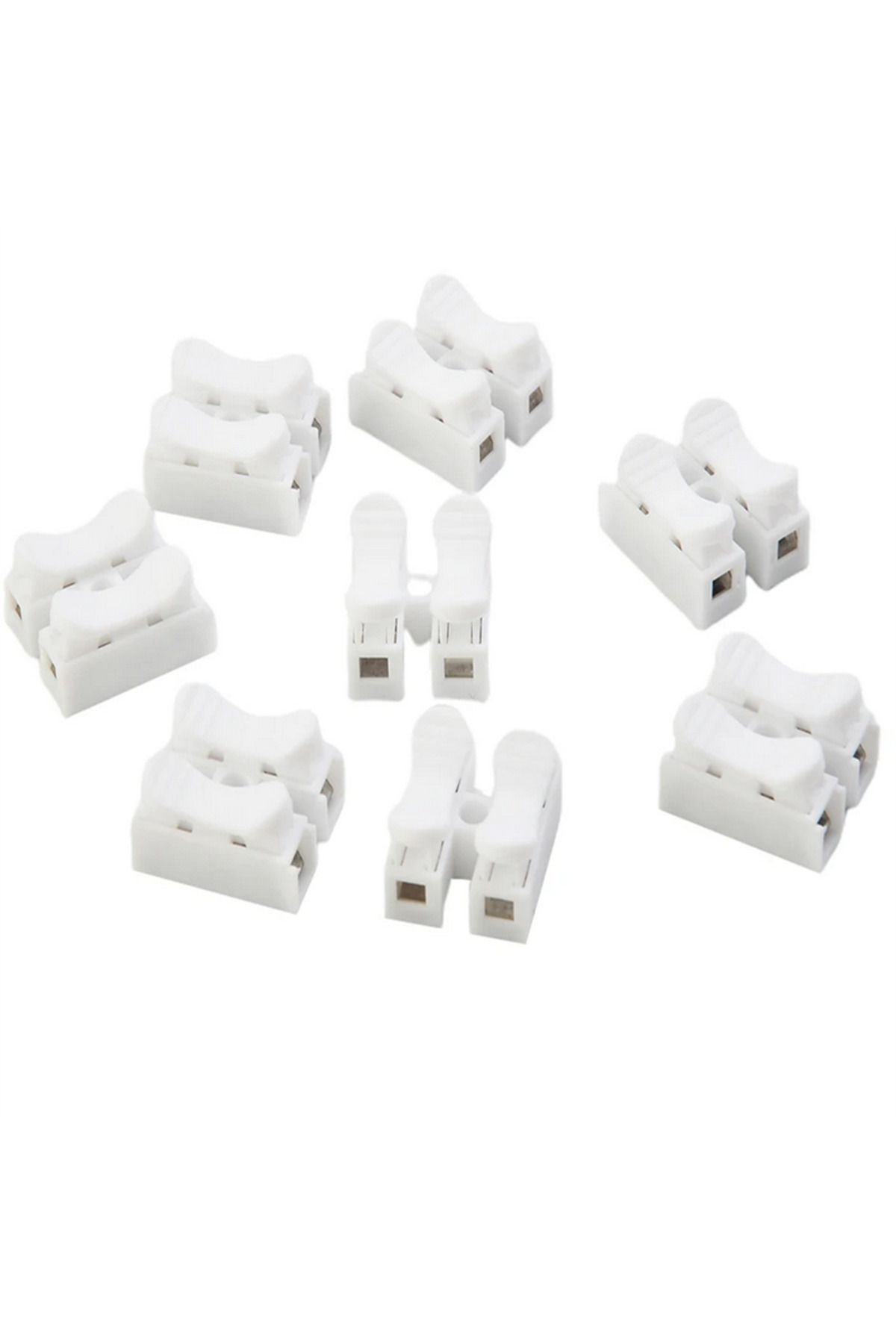 AOKIN-20pcs CH2 Spring Quick Wire Connectors Cable Clamps Terminal Block LED Strip Light Replace Electr... 2