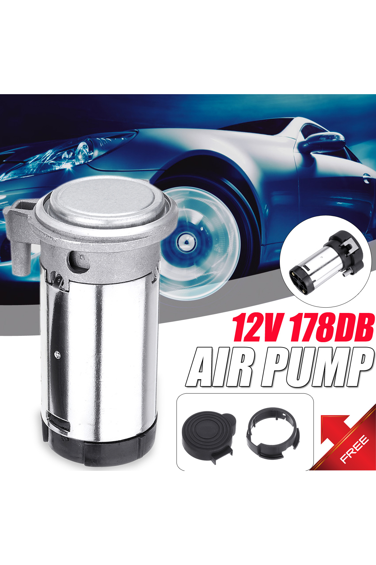 Choice-Universal 12V 178DB Air Compressor Horn Dual Trumpet Loud Air Horn Compressor Pump Kit Fit for Ca... 1