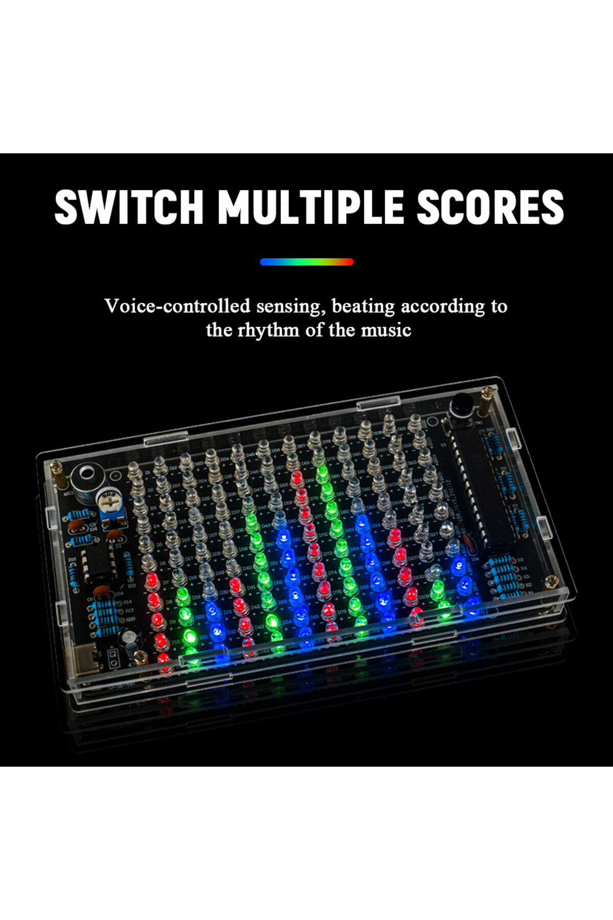 Choice-Diy Sound Control Led Music Electronic Kits Audio Frequency Display Pcb Soldering Project Practic... 4