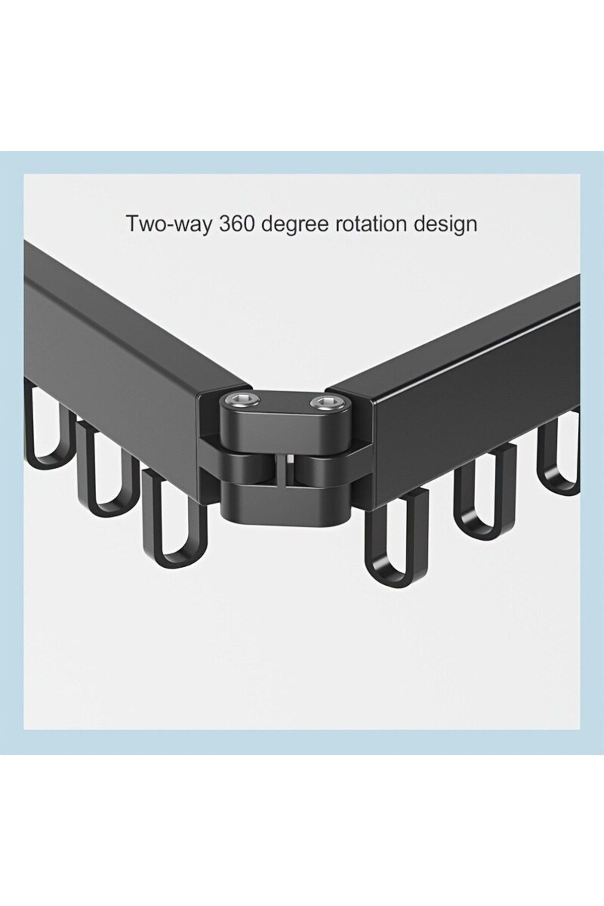 Choice-One rod Black G1060 Wall-Mounted Foldable Aluminum Alloy Clothes Drying Rack Perfect for Balcony Bed 5