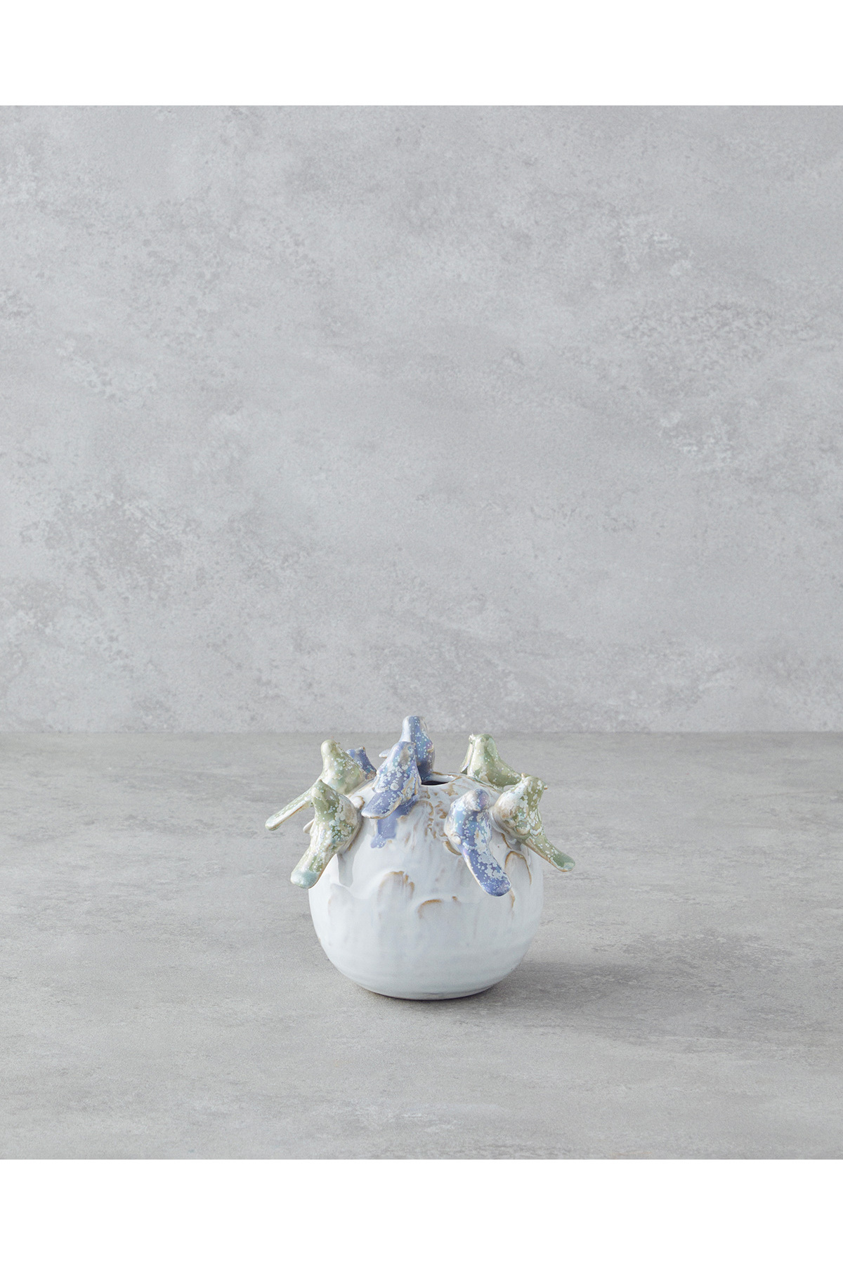 English Home Birdy vase 16.5x16.5x13 cm beige