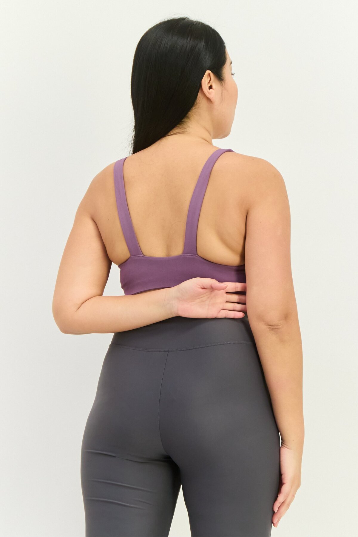 adidas-Women Brand Logo Padded Sports Bra, Purple 3