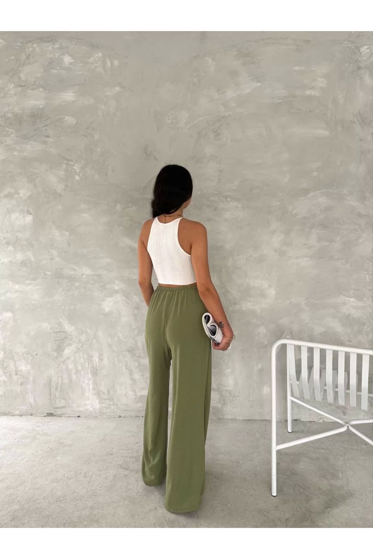 CVS-Γυναικείο Pantalon Oversize Ayrobin - Πράσινο Μέντα 4