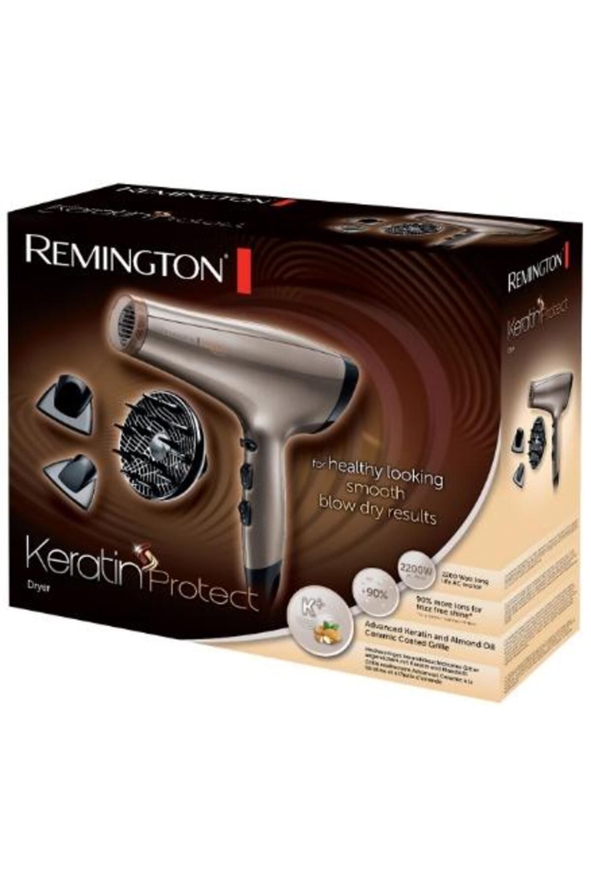 Remington-Uscator de par Remington Keratin Protect AC8000, 2200 W, 3 trepte temperatura, 2 viteze (Auriu) 2