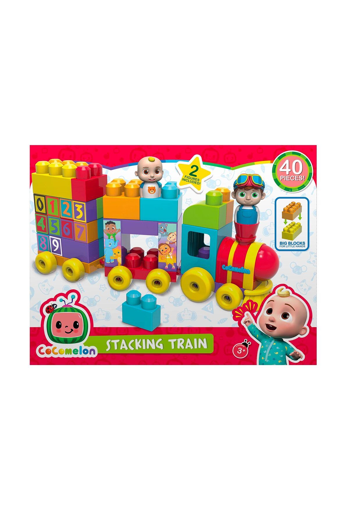 Cocomelon-Stacking Train Set – 40 Pc Blocks With Jj & Tomtom, Color & Number Learning Fun 6