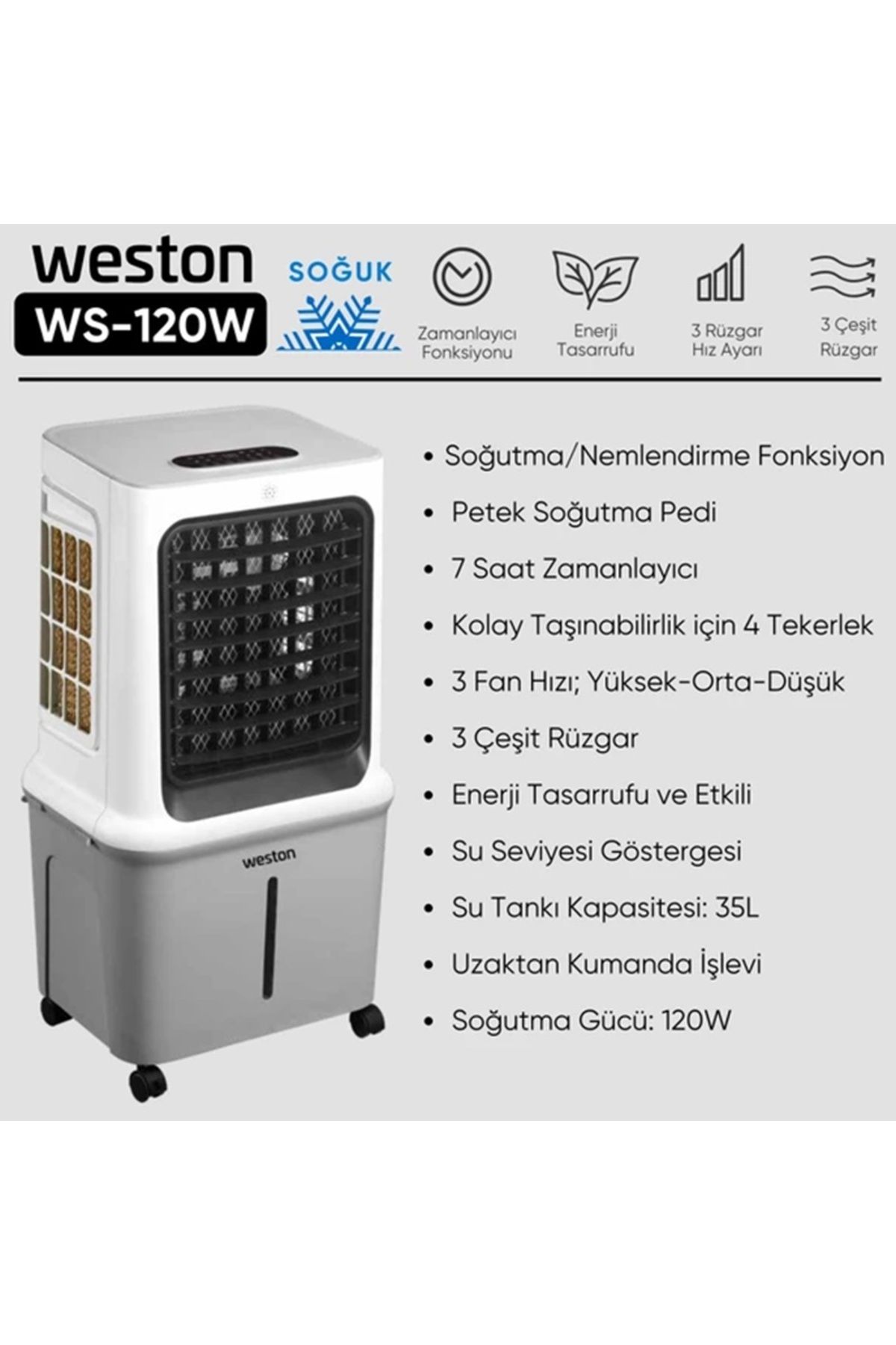 Weston WS-120 MOBİL TAŞINABİLİR SOĞUTUCU