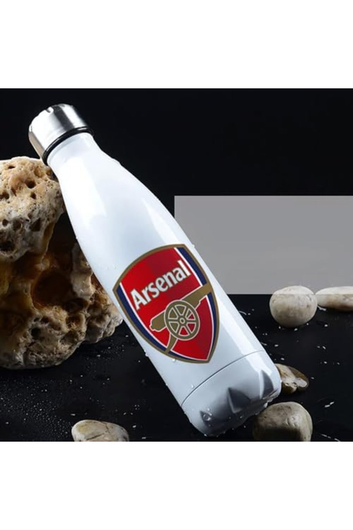 Spoil Your Wall-Arsenal Football Club | Merchandise Cola Shape Printed Sipper Sports Water Bottle 3