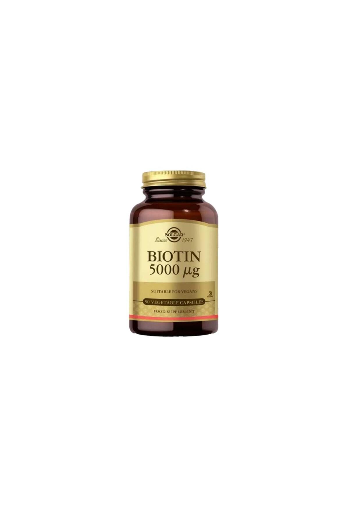 Solgar-Biotin 5000 Mcg Food Supplement 50 Capsules 1